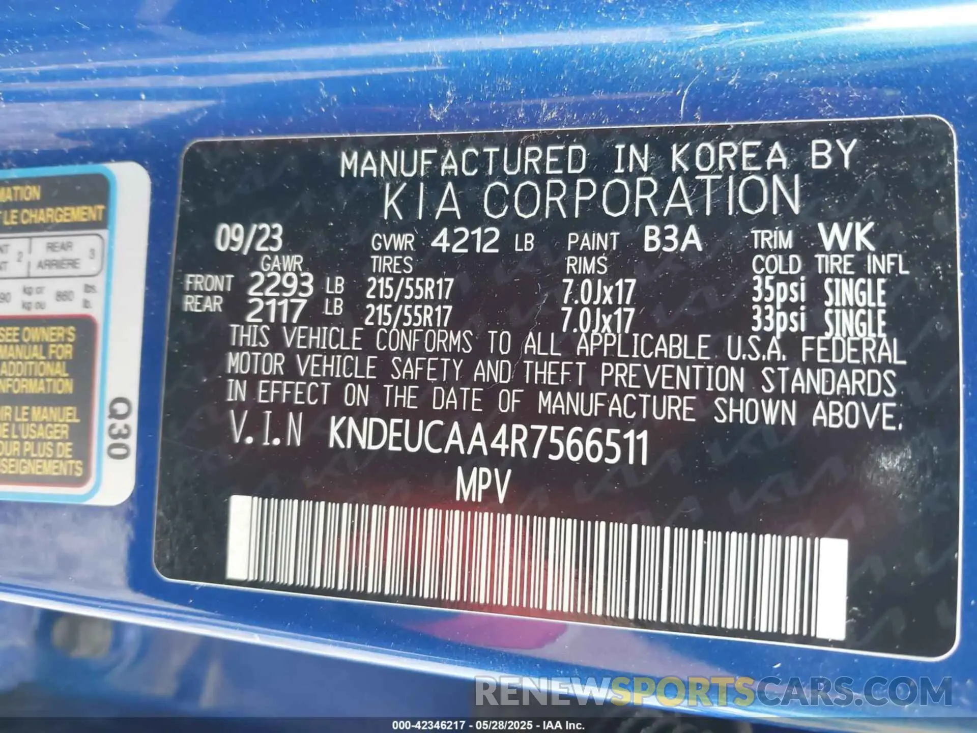 9 Photograph of a damaged car KNDEUCAA4R7566511 KIA SELTOS 2024
