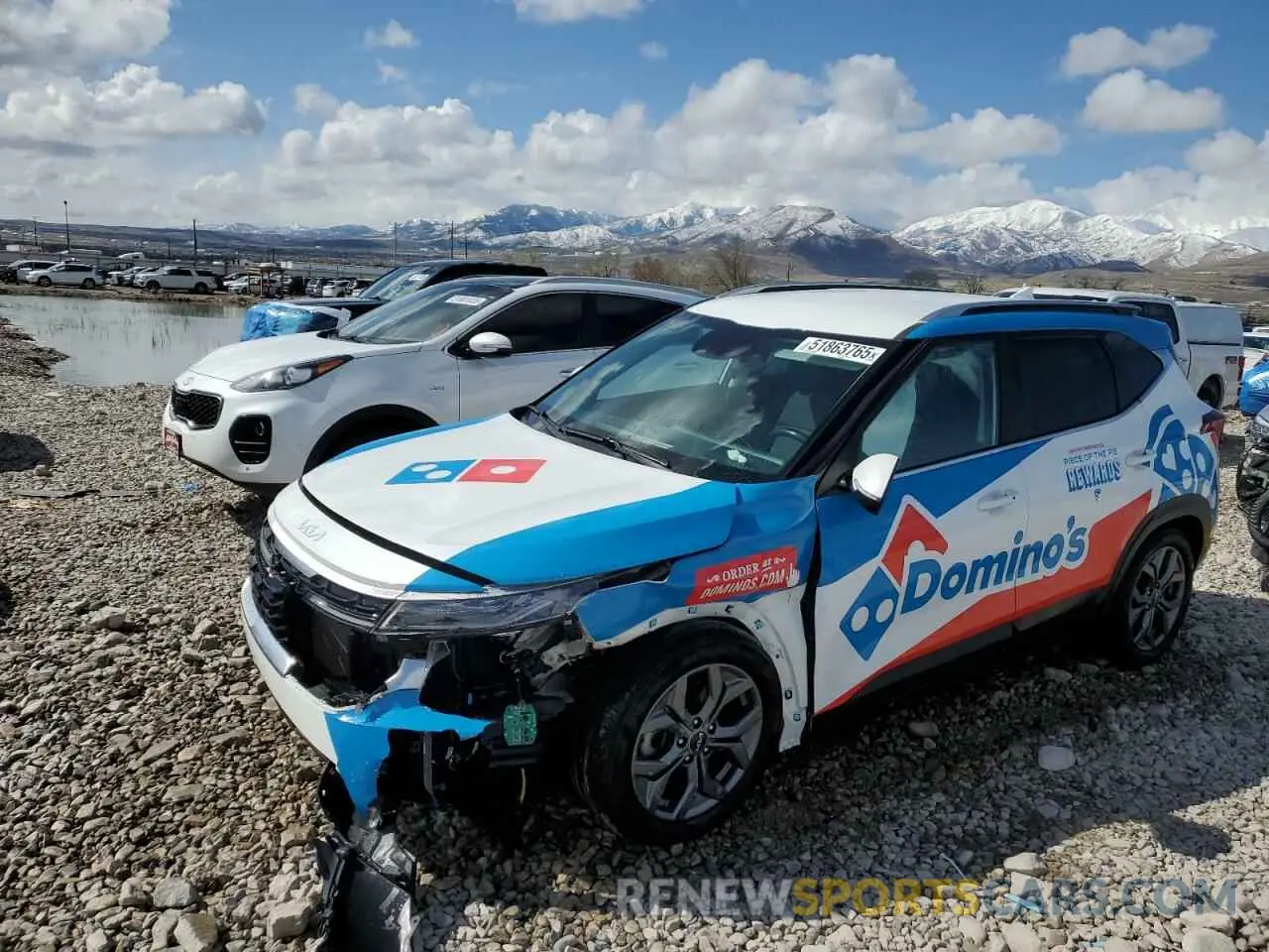 1 Photograph of a damaged car KNDEUCAA4R7585303 KIA SELTOS 2024