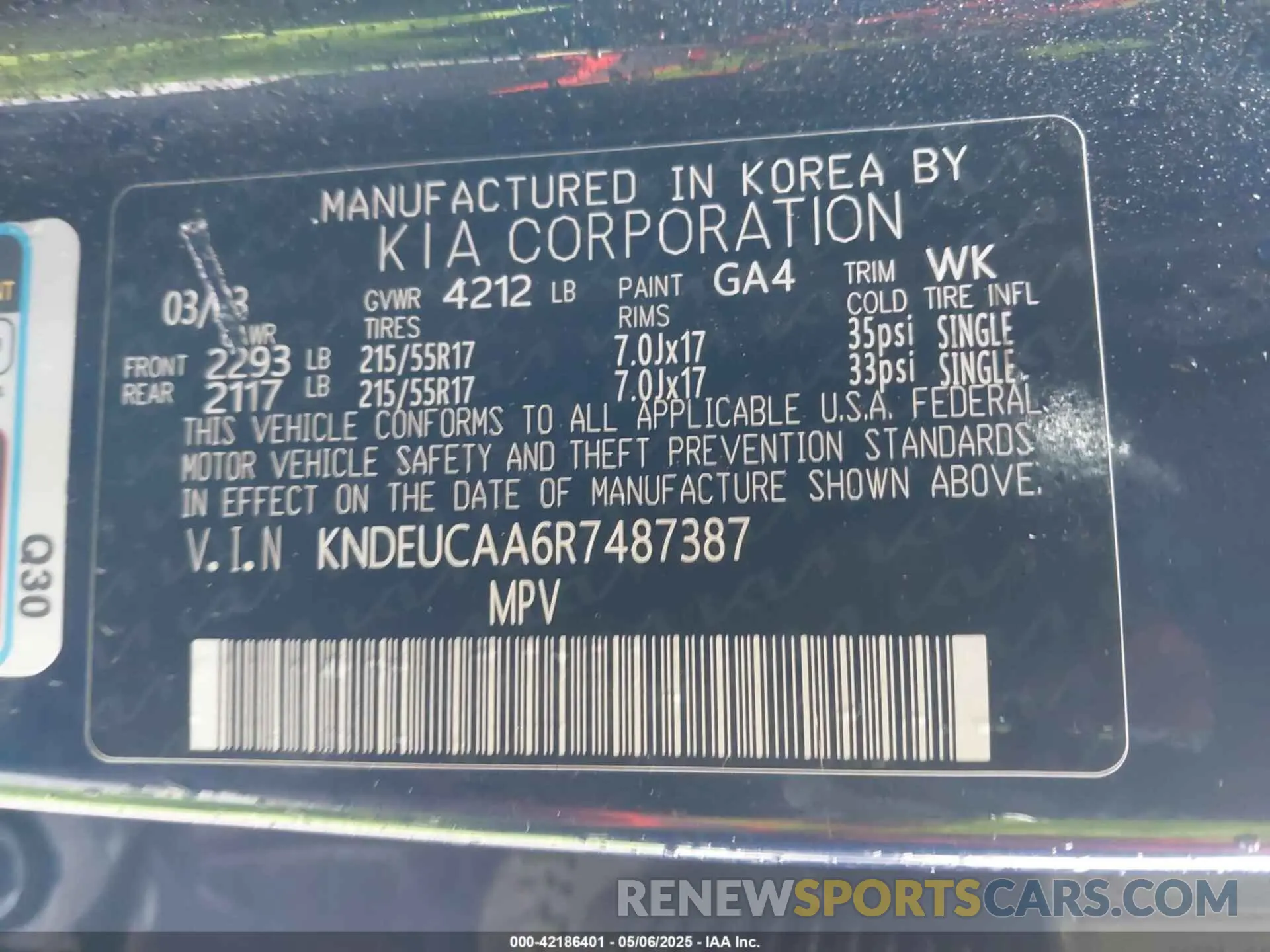 9 Photograph of a damaged car KNDEUCAA6R7487387 KIA SELTOS 2024