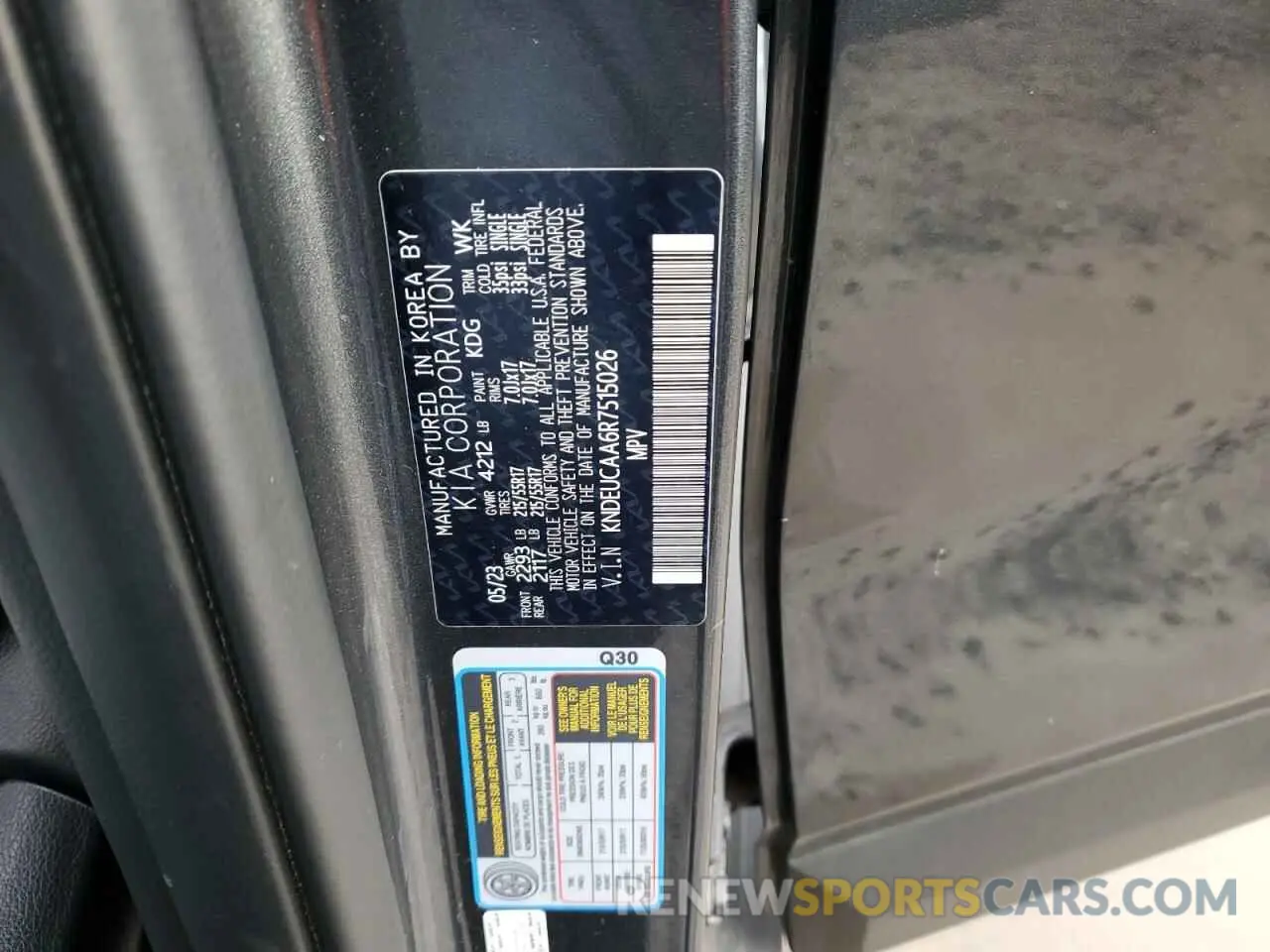 14 Photograph of a damaged car KNDEUCAA6R7515026 KIA SELTOS 2024