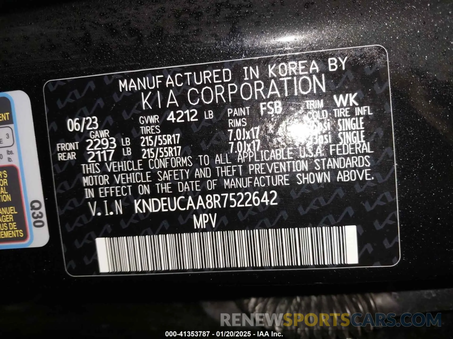 9 Photograph of a damaged car KNDEUCAA8R7522642 KIA SELTOS 2024
