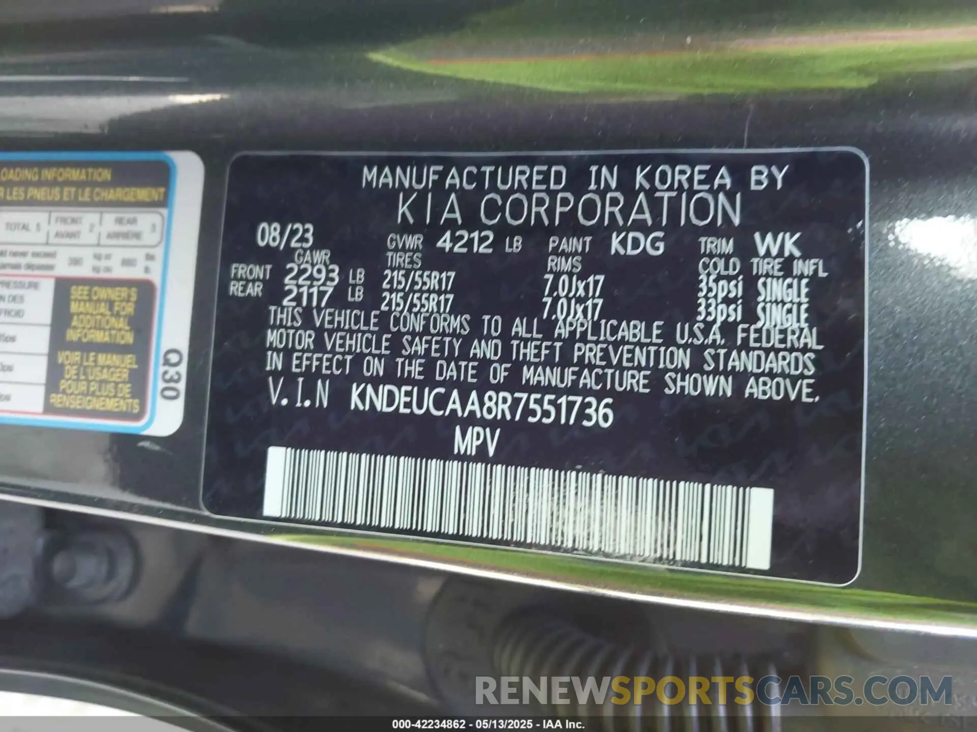 9 Photograph of a damaged car KNDEUCAA8R7551736 KIA SELTOS 2024