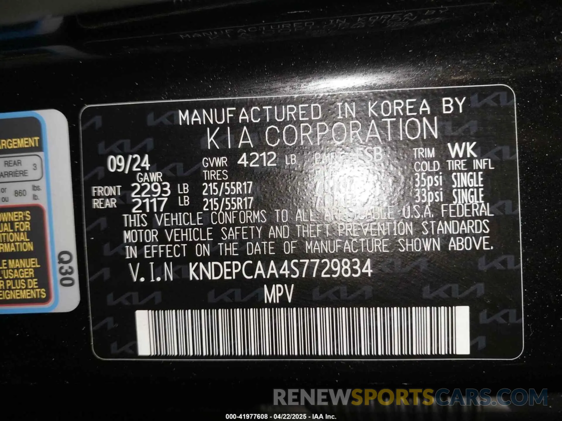 9 Photograph of a damaged car KNDEPCAA4S7729834 KIA SELTOS 2025