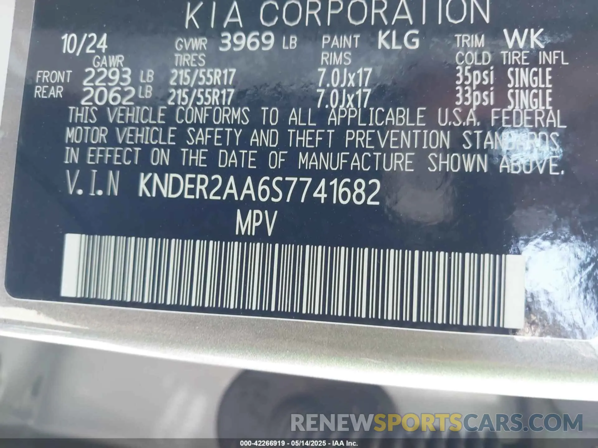 9 Photograph of a damaged car KNDER2AA6S7741682 KIA SELTOS 2025