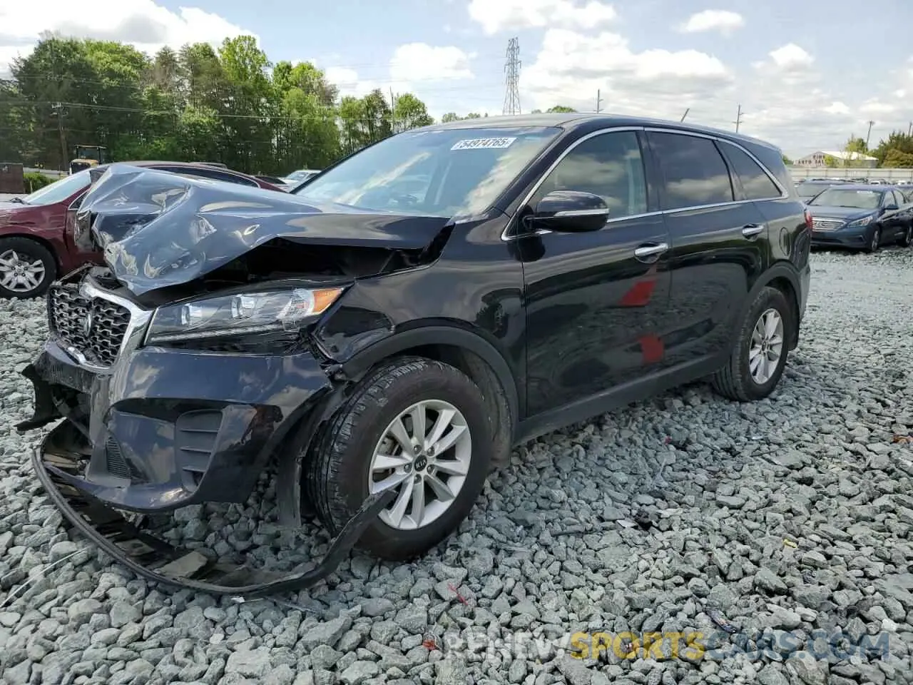 1 Photograph of a damaged car 5XYPG4A31KG586005 KIA SORENTO 2019