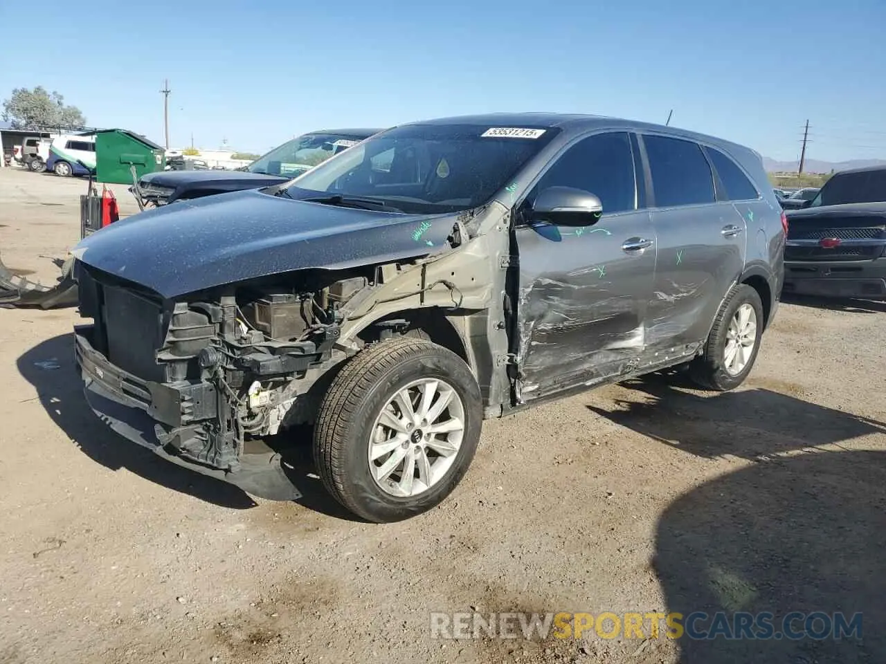 1 Photograph of a damaged car 5XYPG4A35KG499952 KIA SORENTO 2019