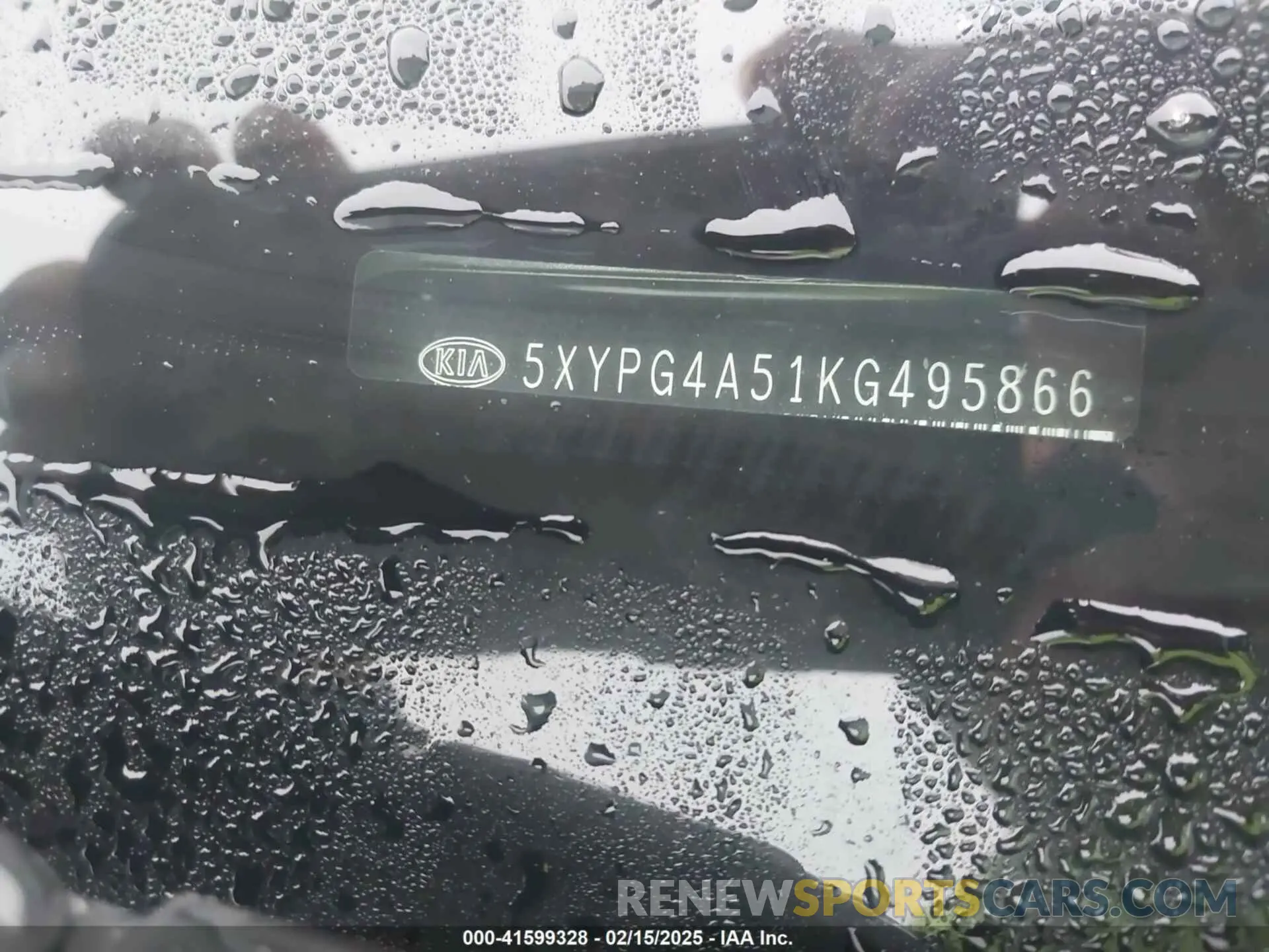 9 Photograph of a damaged car 5XYPG4A51KG495866 KIA SORENTO 2019