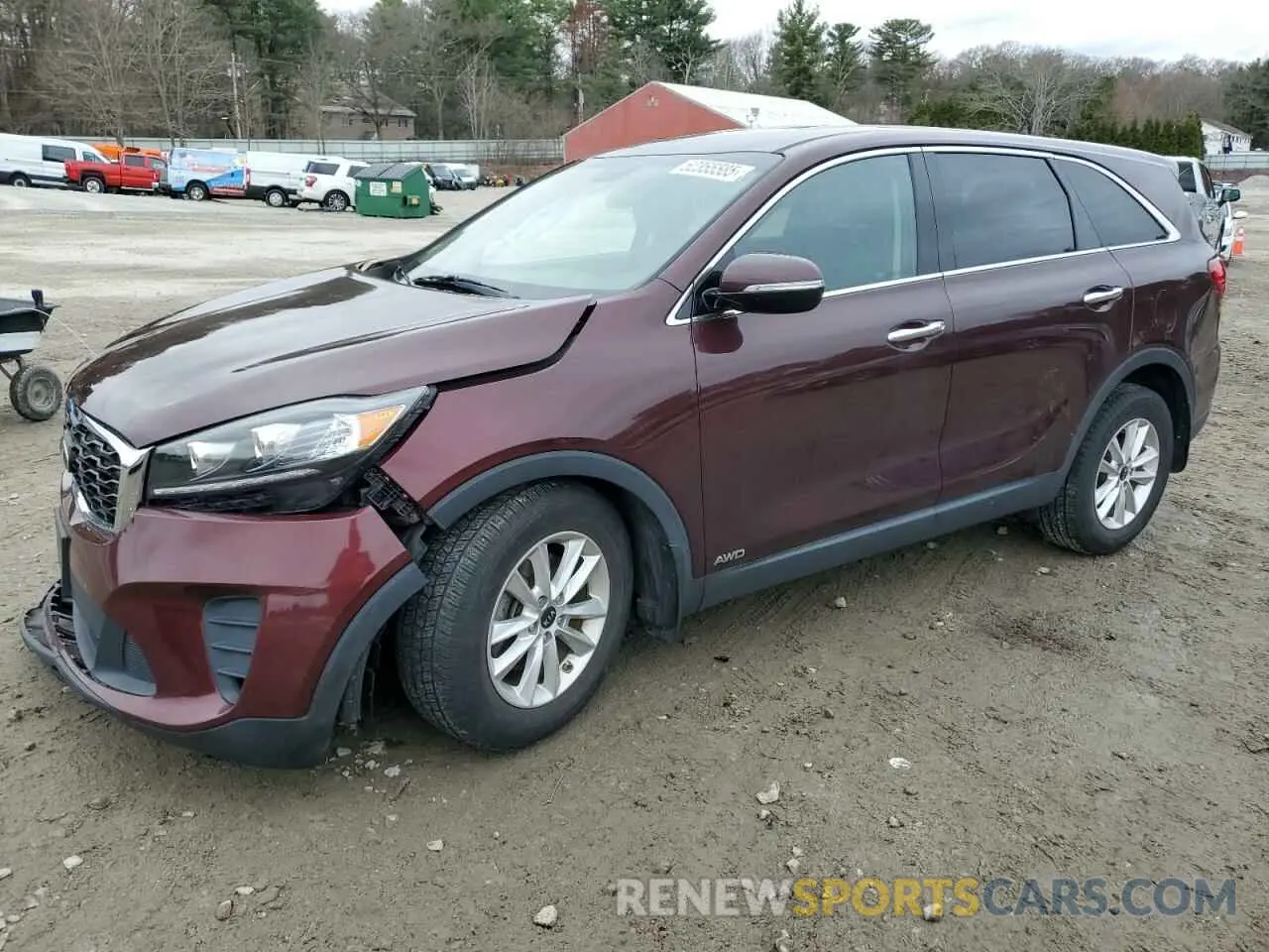 1 Photograph of a damaged car 5XYPGDA34KG473486 KIA SORENTO 2019