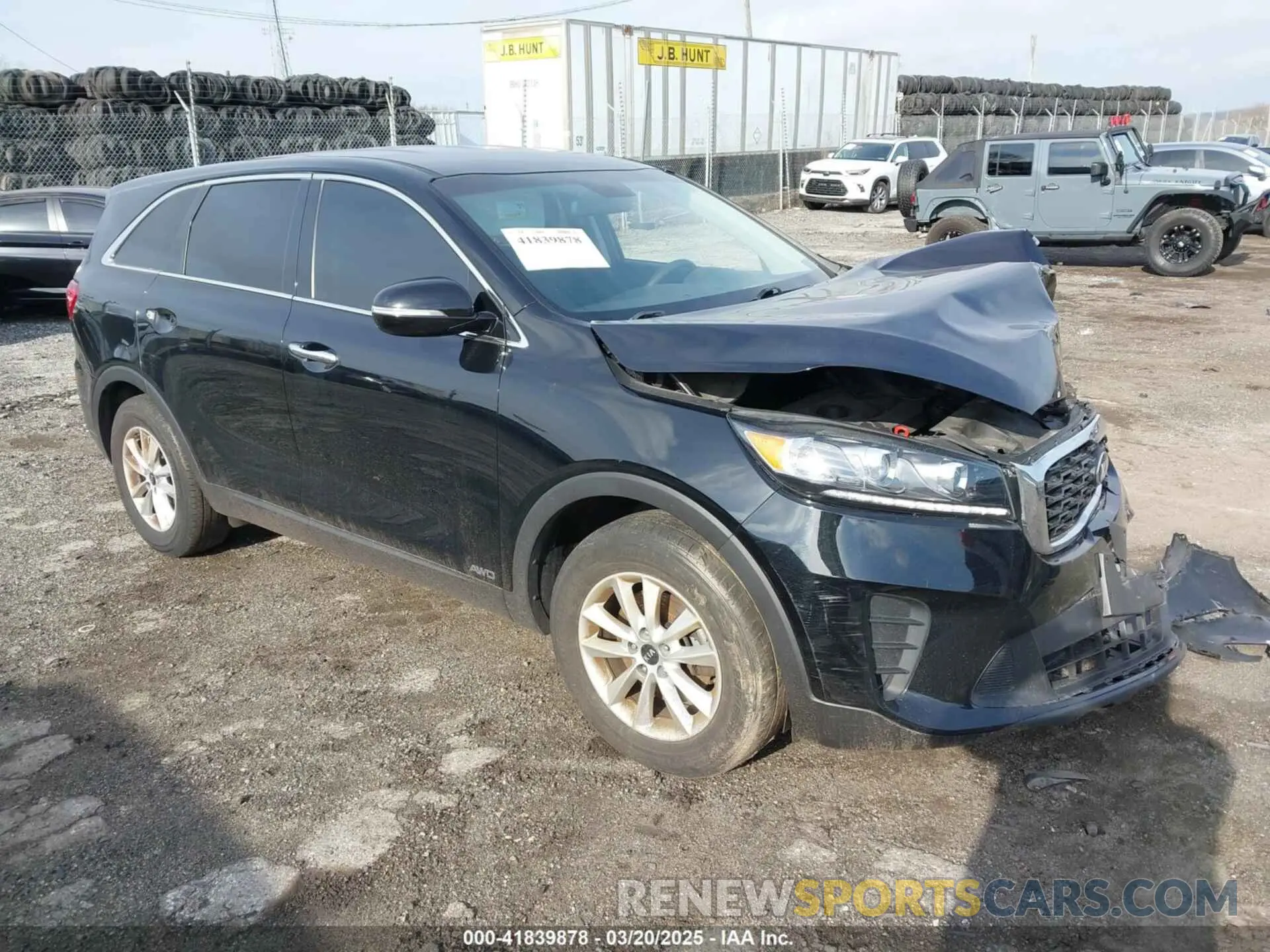 1 Photograph of a damaged car 5XYPGDA35KG553010 KIA SORENTO 2019