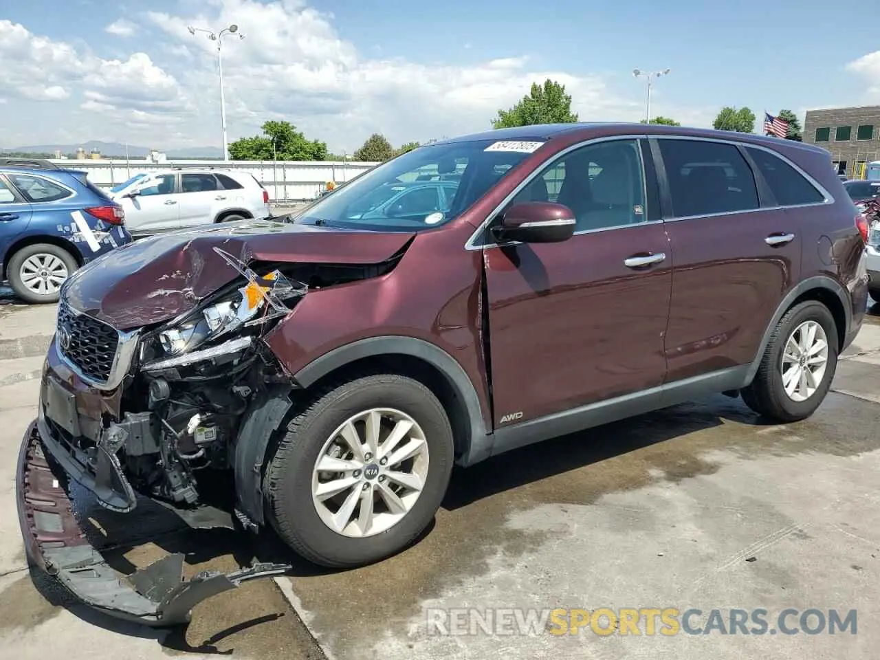 1 Photograph of a damaged car 5XYPGDA39KG526876 KIA SORENTO 2019