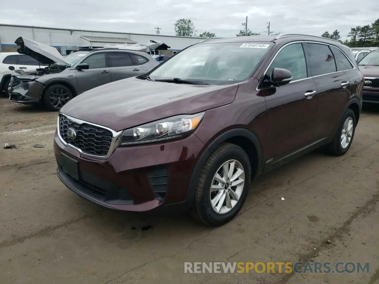 1 Photograph of a damaged car 5XYPGDA39KG554337 KIA SORENTO 2019