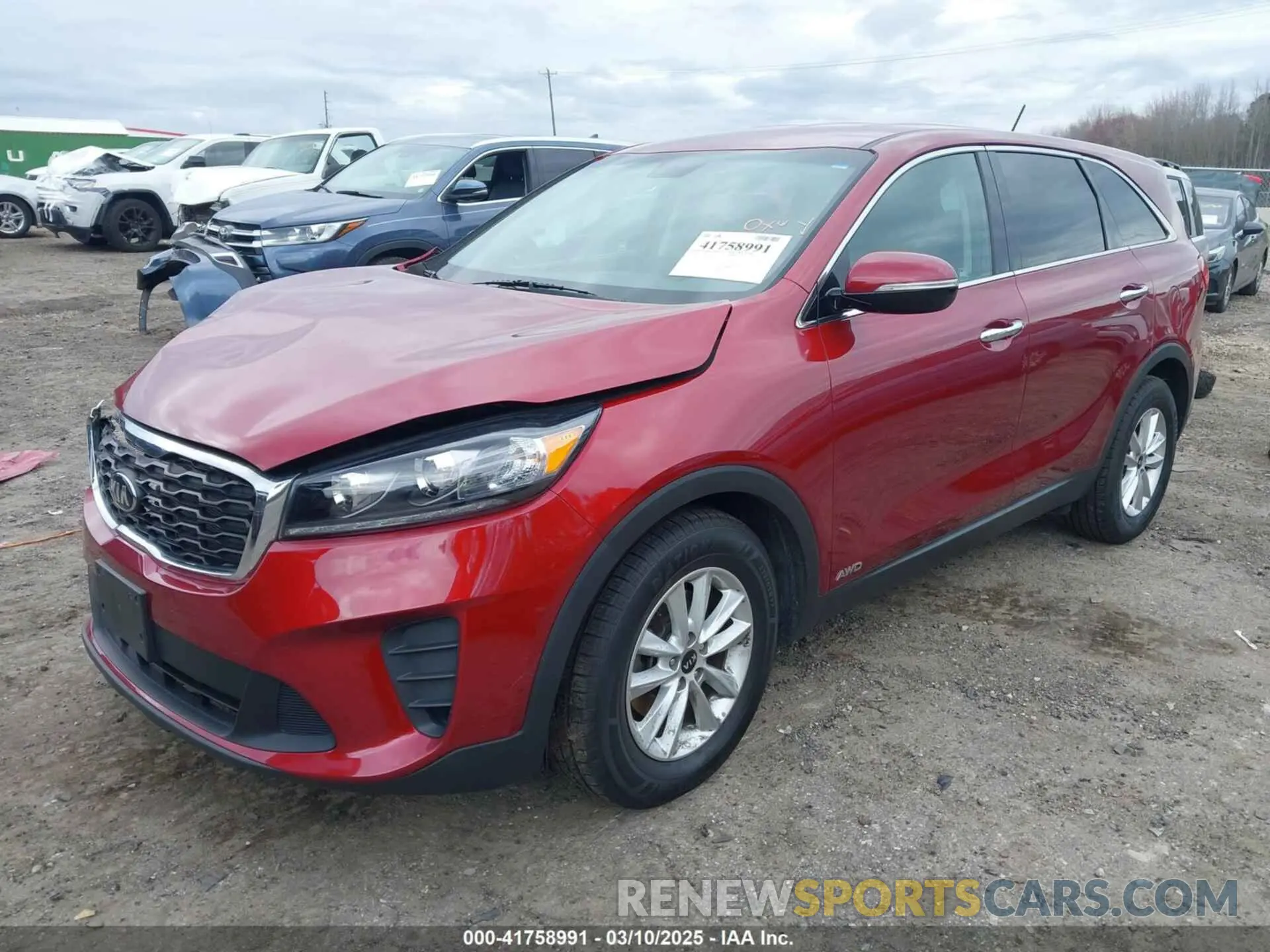 2 Photograph of a damaged car 5XYPGDA3XKG470852 KIA SORENTO 2019