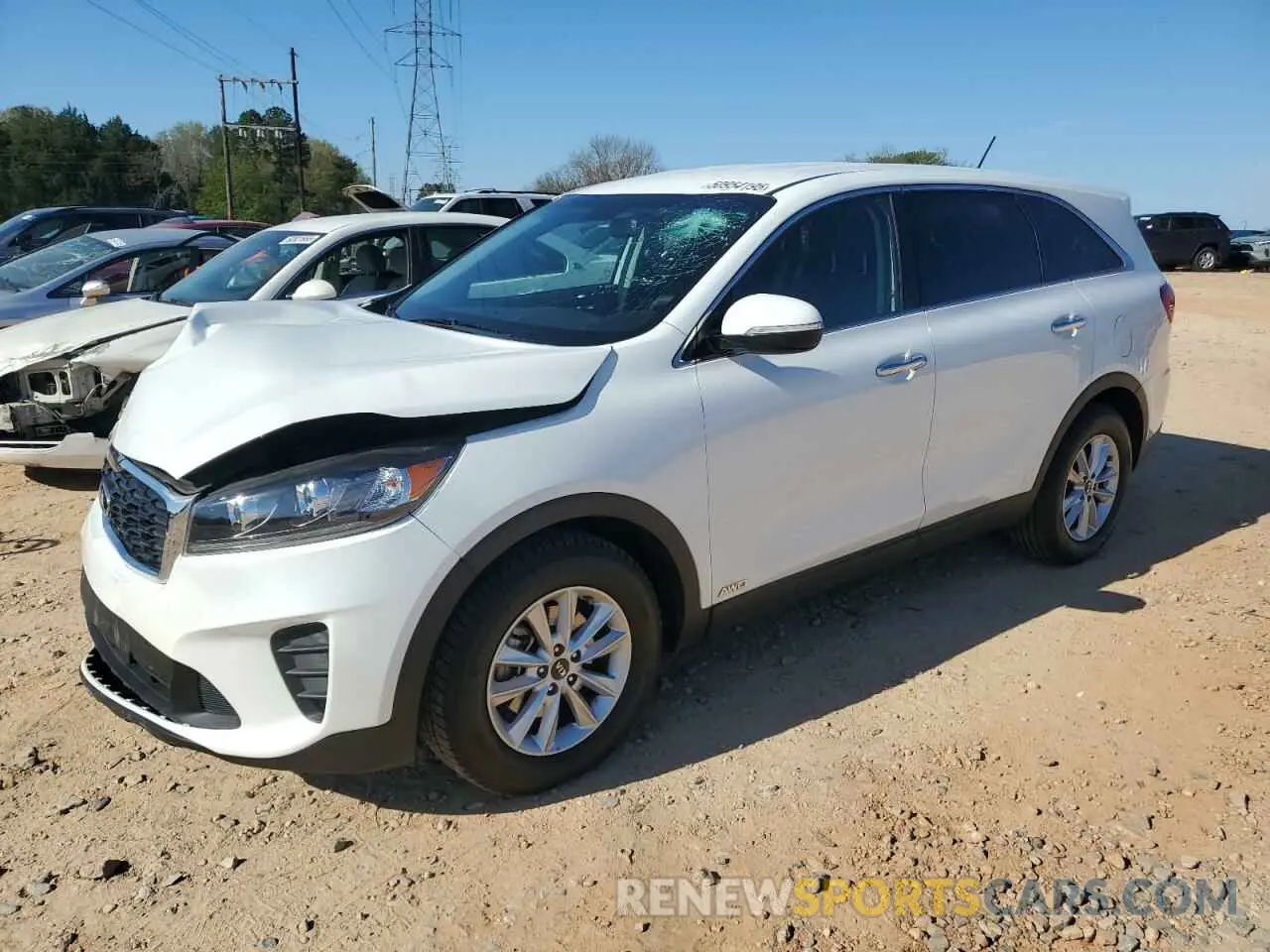 1 Photograph of a damaged car 5XYPGDA50KG571741 KIA SORENTO 2019