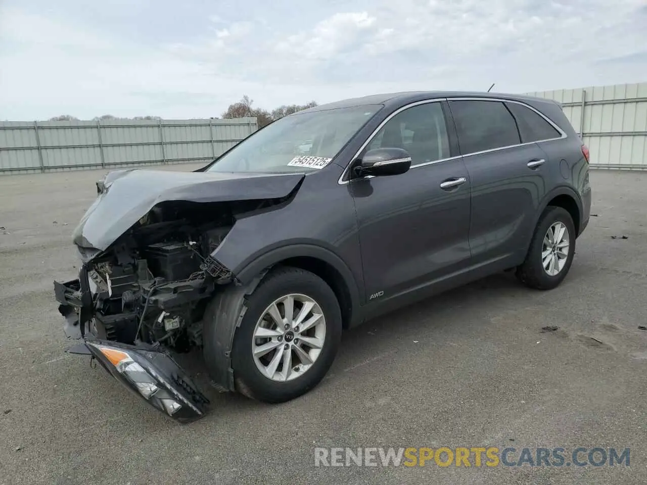 1 Photograph of a damaged car 5XYPGDA51KG449633 KIA SORENTO 2019