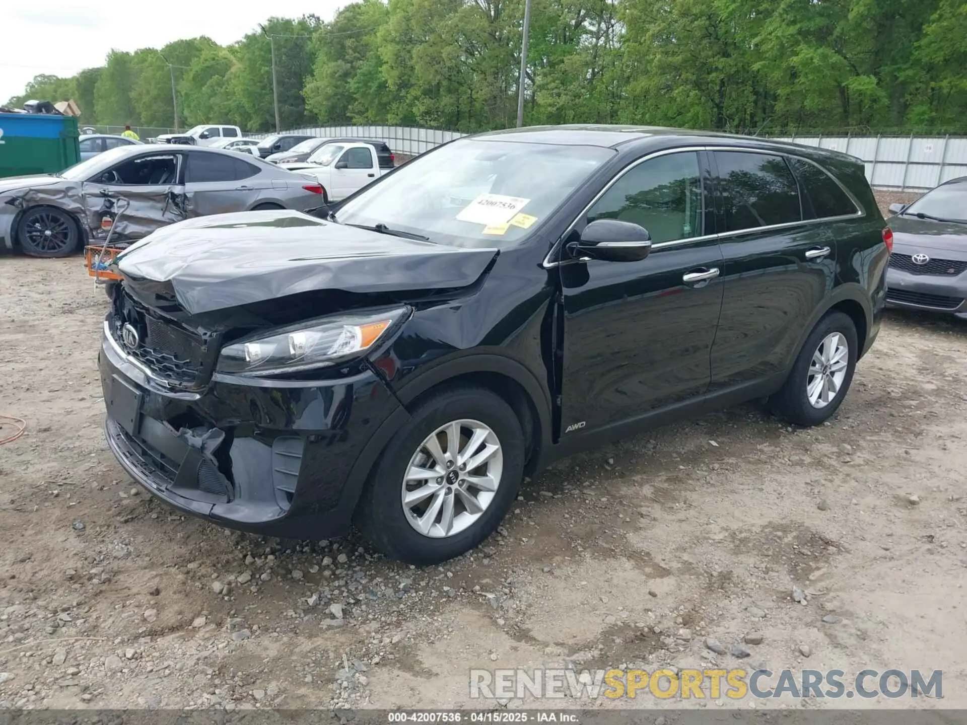 2 Photograph of a damaged car 5XYPGDA55KG487091 KIA SORENTO 2019