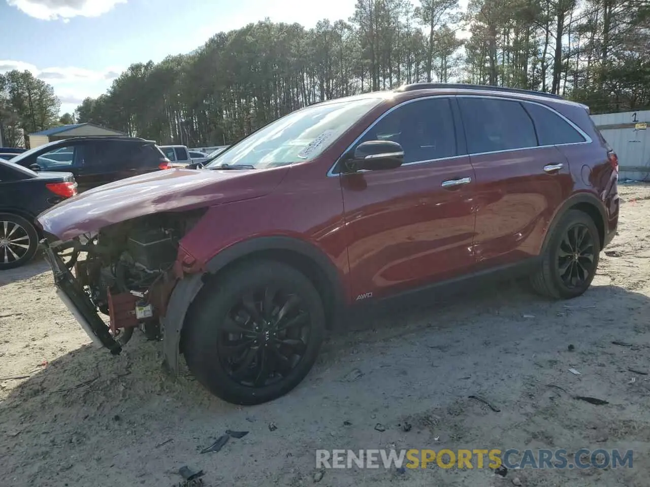 1 Photograph of a damaged car 5XYPGDA57KG584678 KIA SORENTO 2019