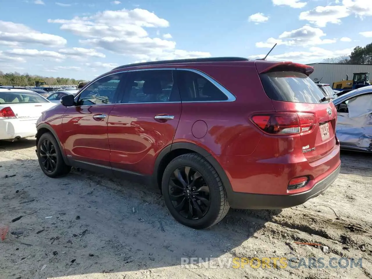 2 Photograph of a damaged car 5XYPGDA57KG584678 KIA SORENTO 2019
