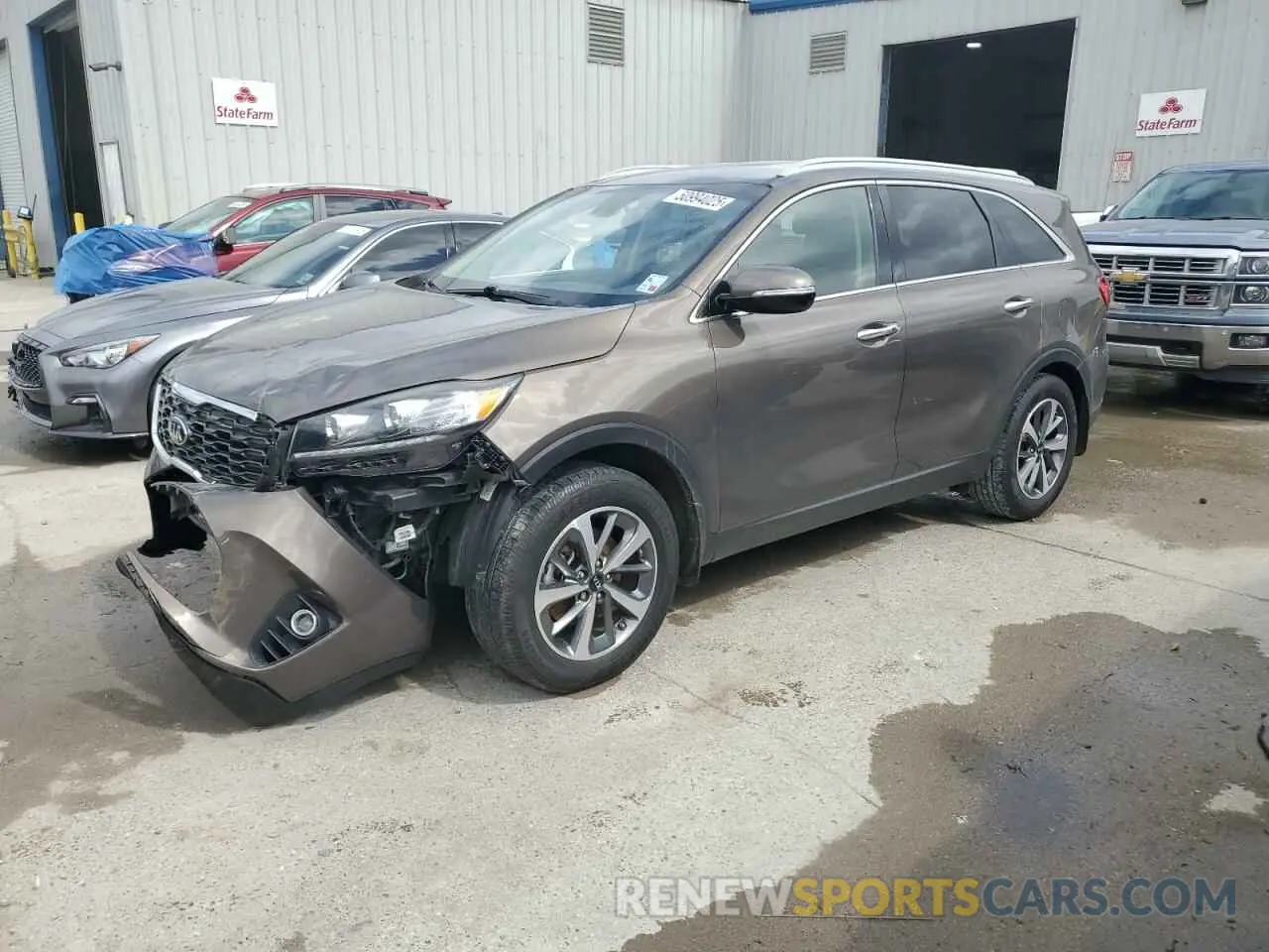 1 Photograph of a damaged car 5XYPH4A58KG529587 KIA SORENTO 2019