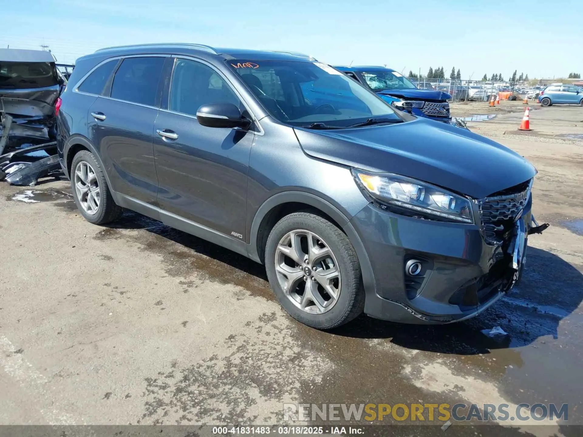 1 Photograph of a damaged car 5XYPHDA58KG608564 KIA SORENTO 2019