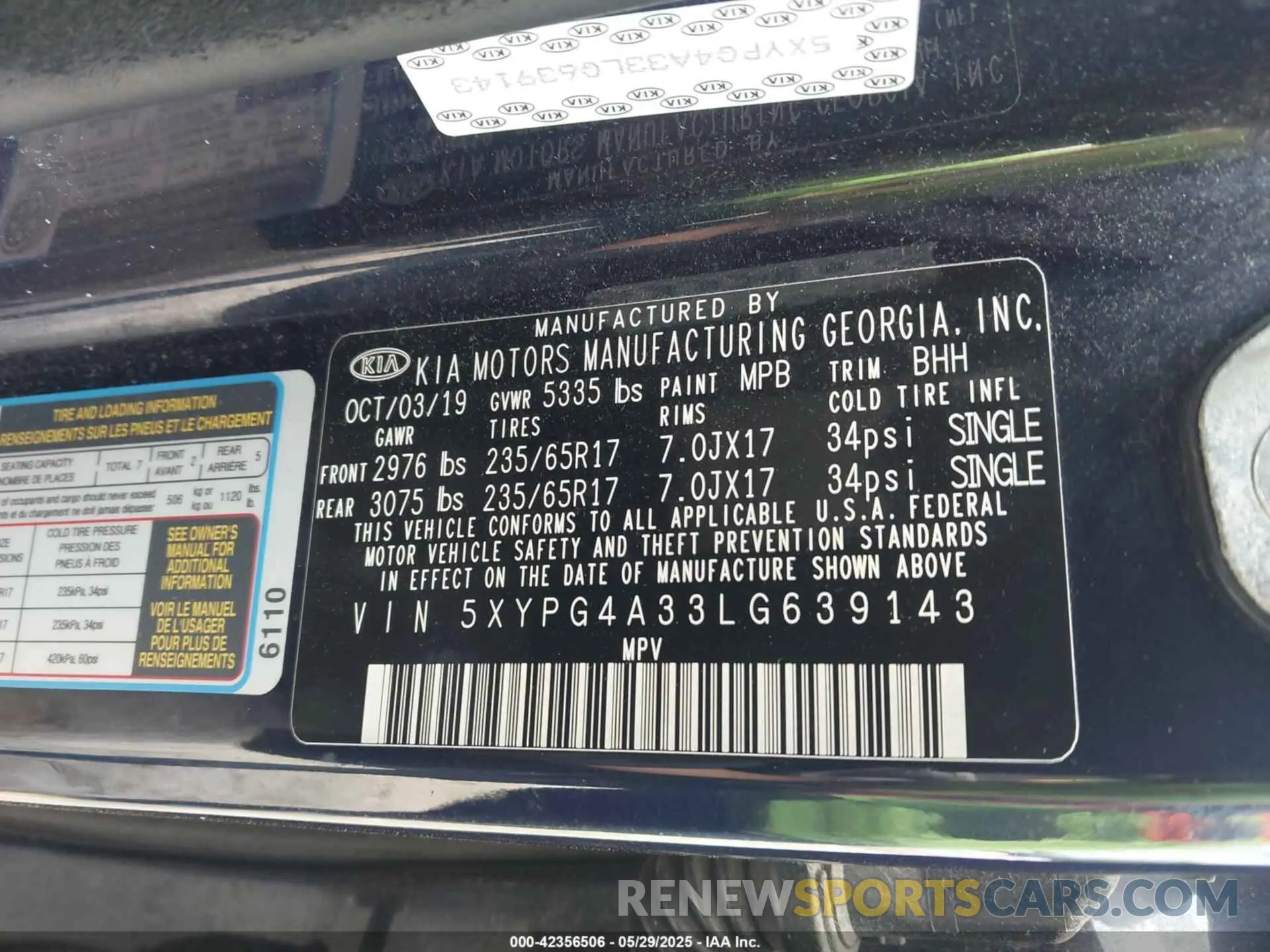 9 Photograph of a damaged car 5XYPG4A33LG639143 KIA SORENTO 2020