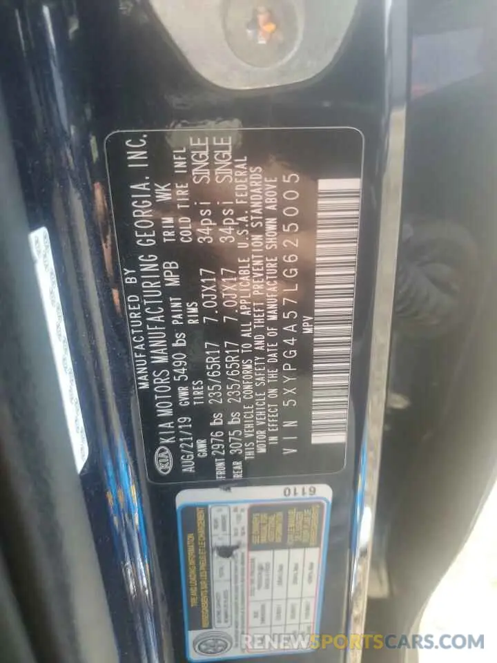 15 Photograph of a damaged car 5XYPG4A57LG625005 KIA SORENTO 2020