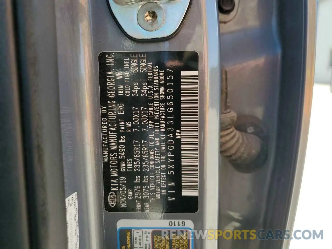 15 Photograph of a damaged car 5XYPGDA33LG650157 KIA SORENTO 2020