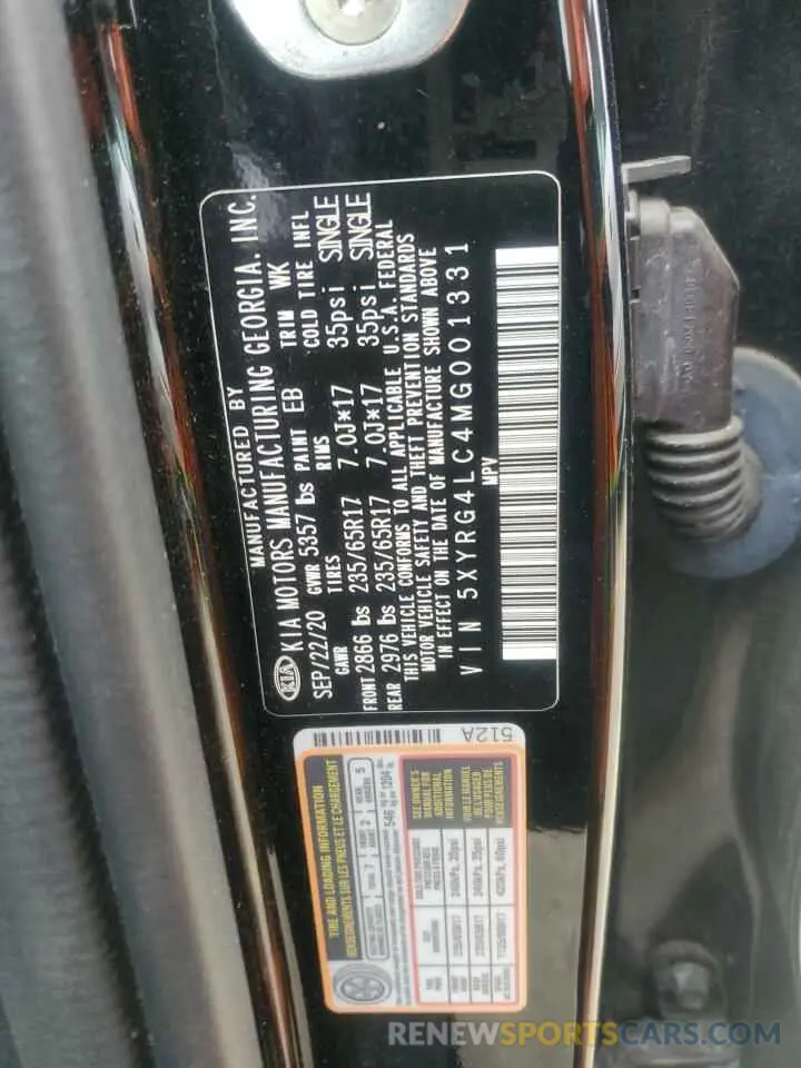 13 Photograph of a damaged car 5XYRG4LC4MG001331 KIA SORENTO 2021