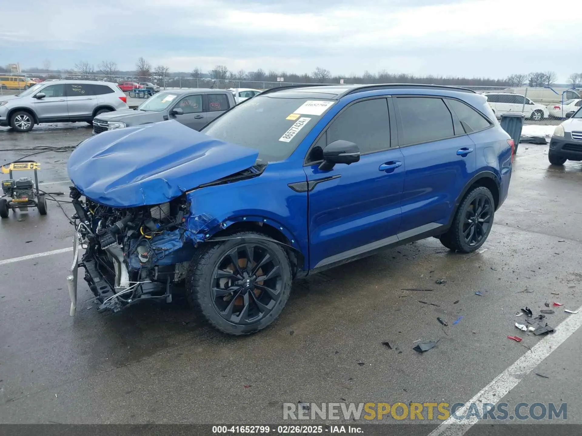 2 Photograph of a damaged car 5XYRK4LF3MG059617 KIA SORENTO 2021