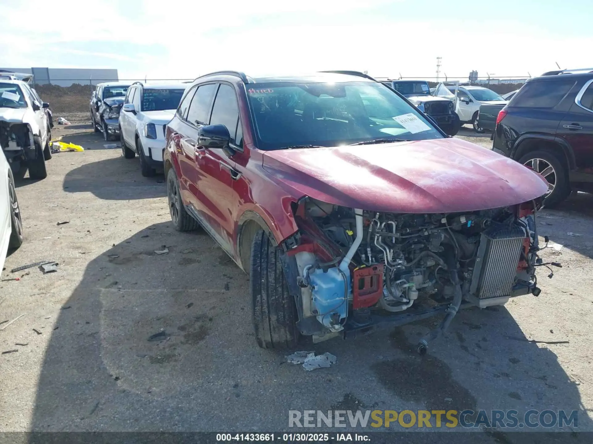 1 Photograph of a damaged car 5XYRK4LF6MG067730 KIA SORENTO 2021
