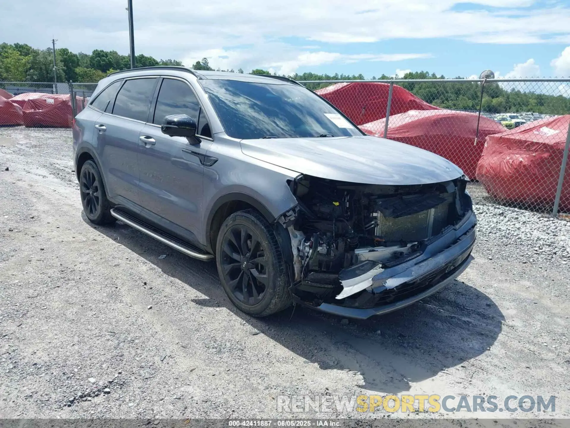 1 Photograph of a damaged car 5XYRK4LF7MG037510 KIA SORENTO 2021