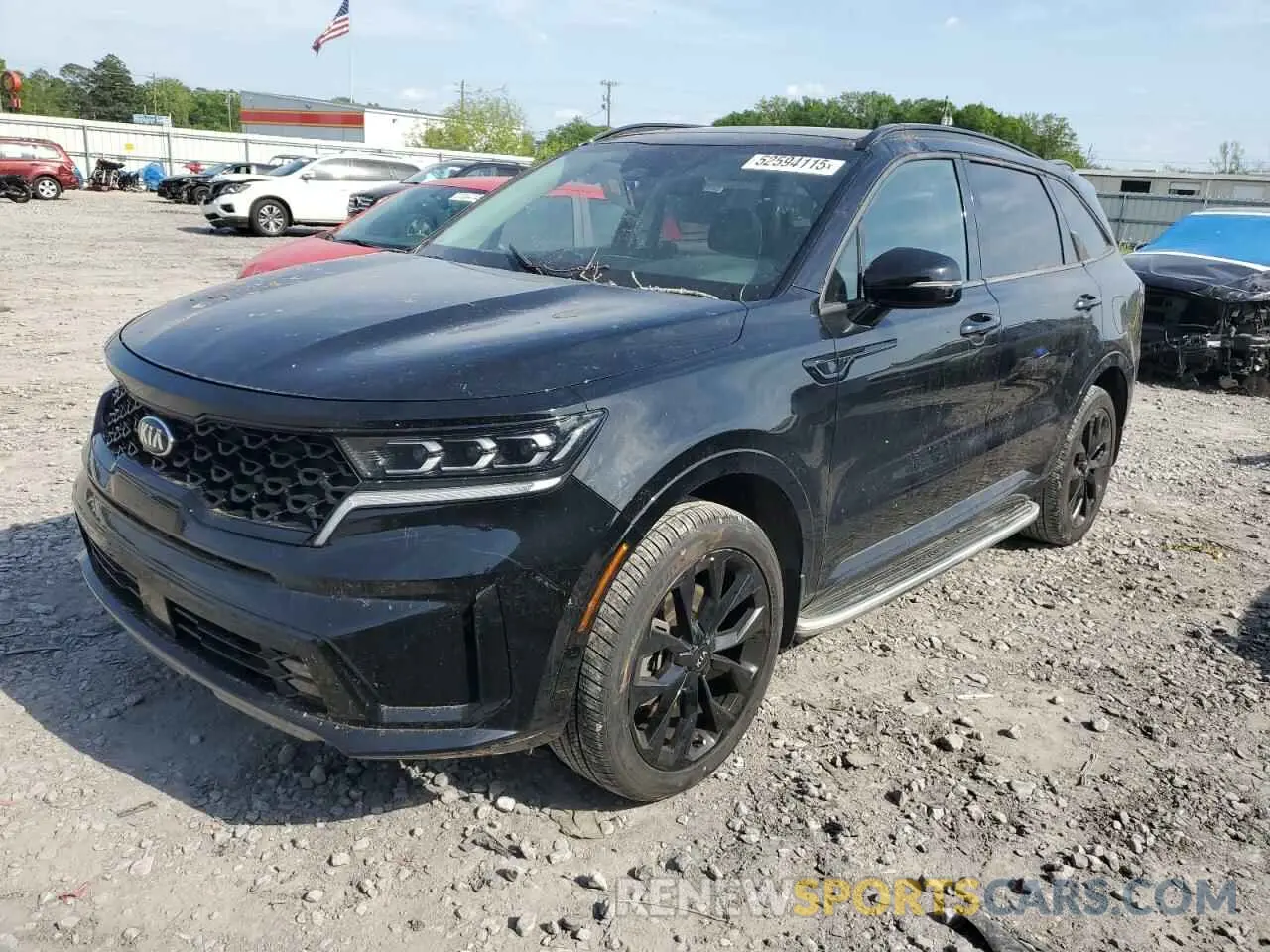 1 Photograph of a damaged car 5XYRKDLF0MG028244 KIA SORENTO 2021