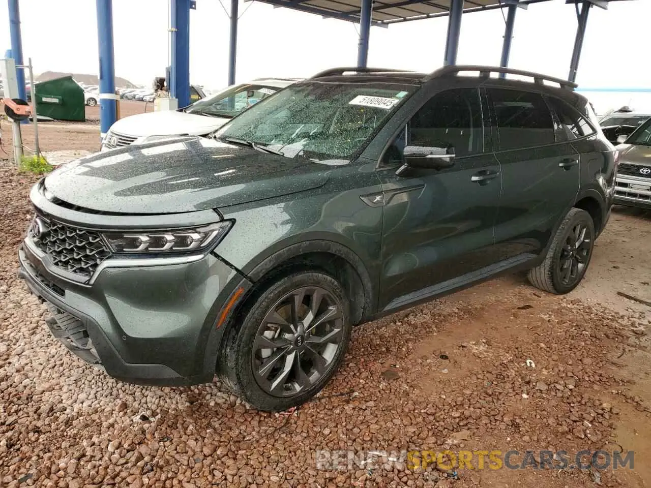1 Photograph of a damaged car 5XYRKDLF7MG029066 KIA SORENTO 2021