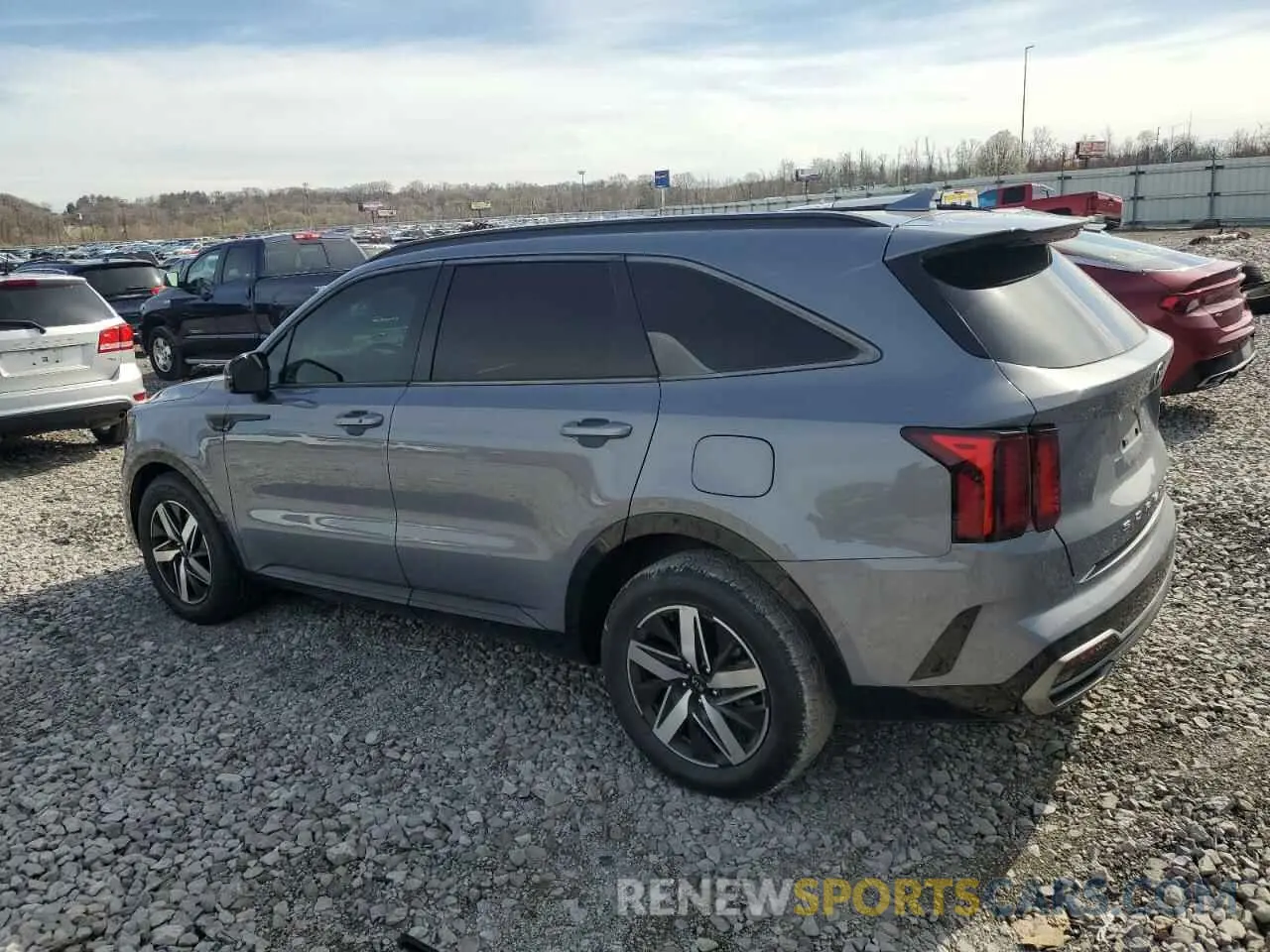 2 Photograph of a damaged car 5XYRL4LC0MG030093 KIA SORENTO 2021
