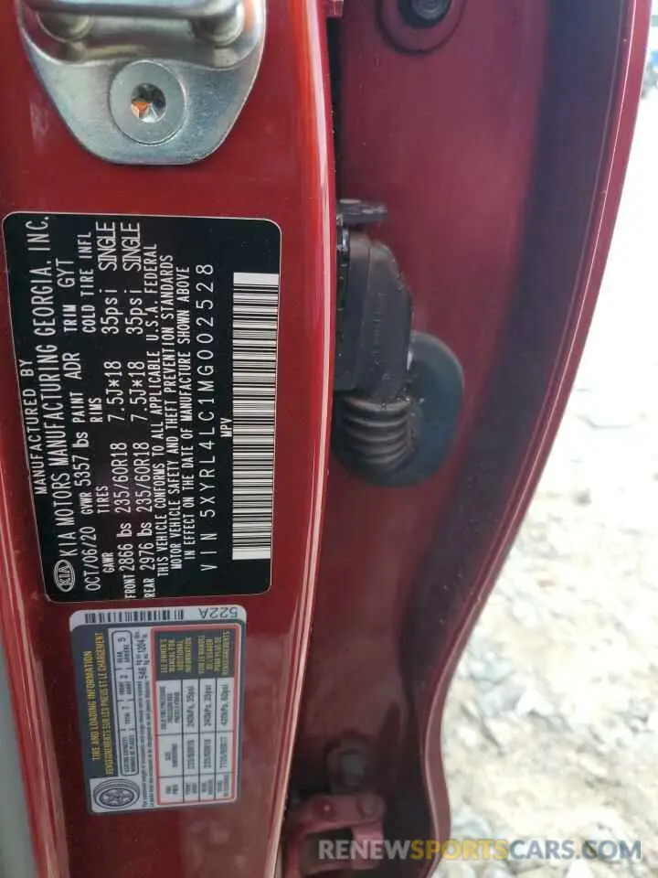 14 Photograph of a damaged car 5XYRL4LC1MG002528 KIA SORENTO 2021