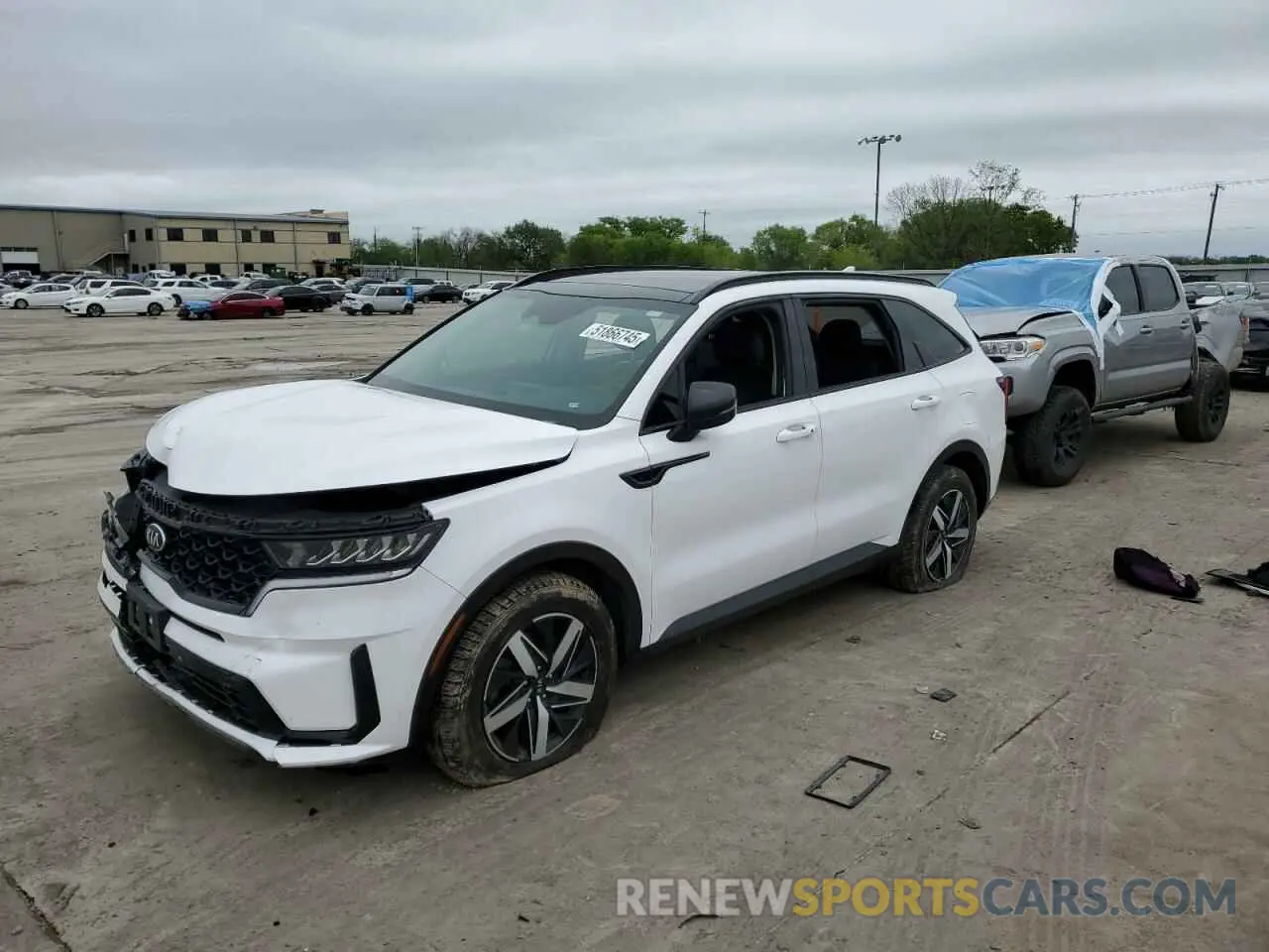 1 Photograph of a damaged car 5XYRL4LC4MG066708 KIA SORENTO 2021