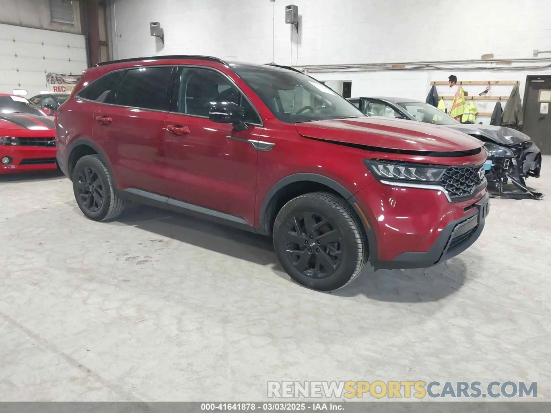 1 Photograph of a damaged car 5XYRLDLC5MG053854 KIA SORENTO 2021