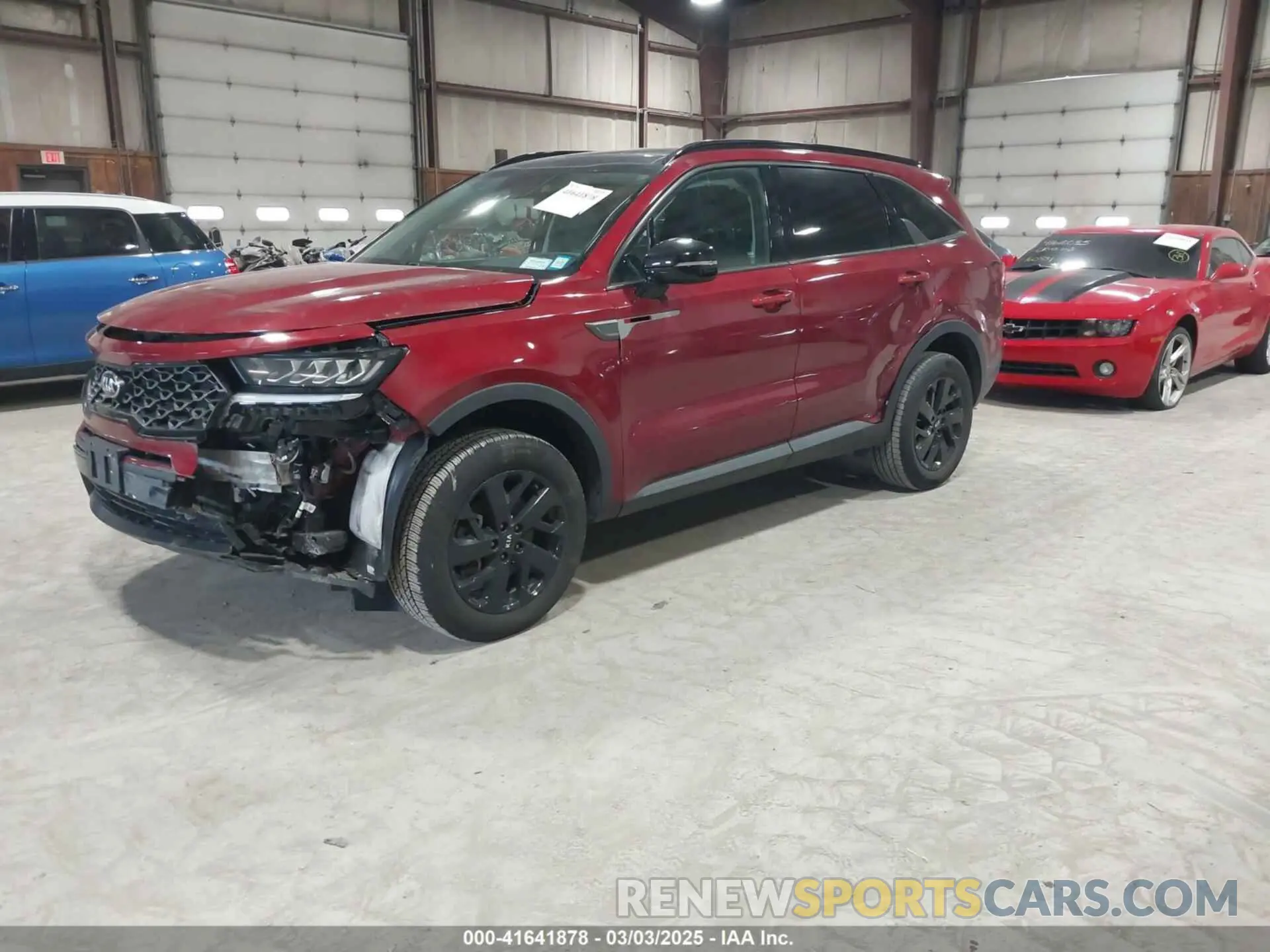 2 Photograph of a damaged car 5XYRLDLC5MG053854 KIA SORENTO 2021