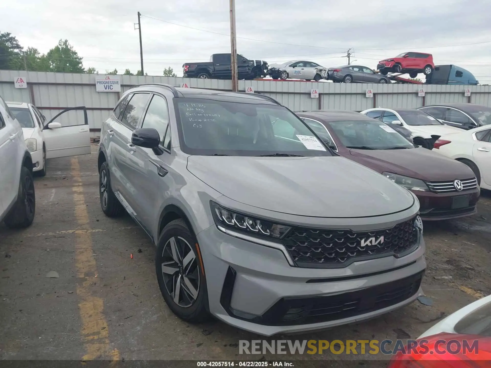 1 Photograph of a damaged car 5XYRH4LF7NG132472 KIA SORENTO 2022