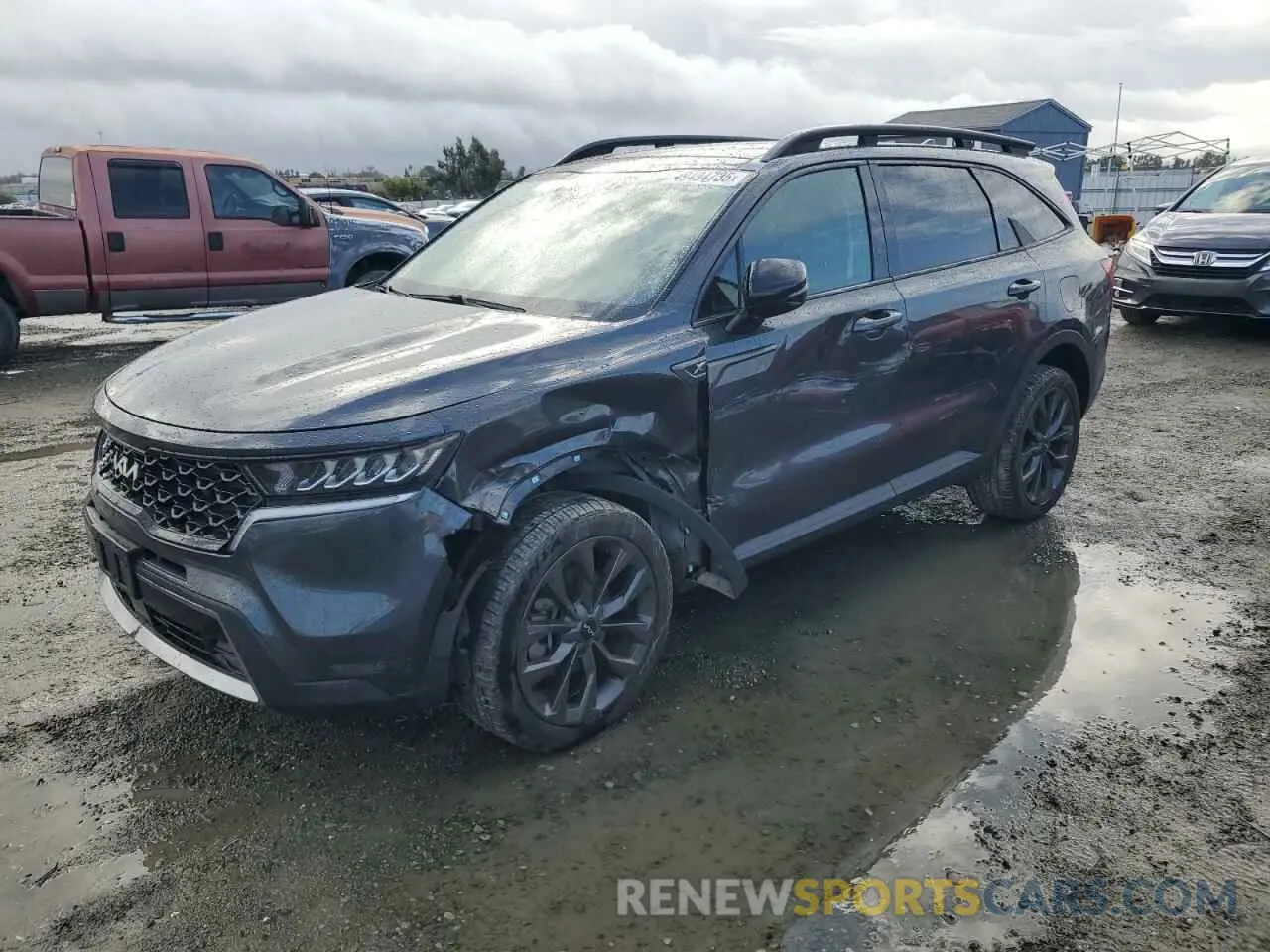 1 Photograph of a damaged car 5XYRHDLF1NG077100 KIA SORENTO 2022