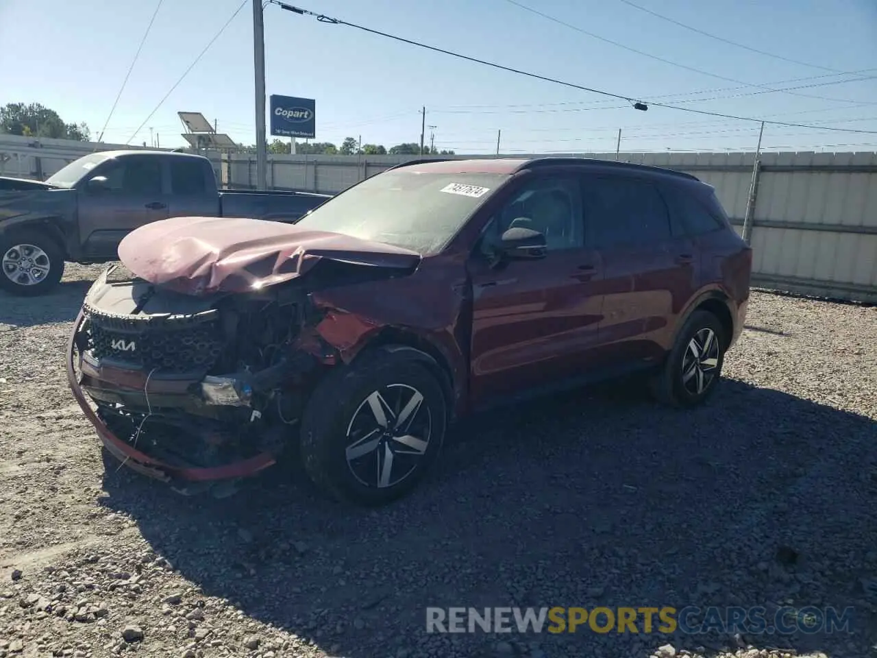 1 Photograph of a damaged car 5XYRL4LC4NG125306 KIA SORENTO 2022