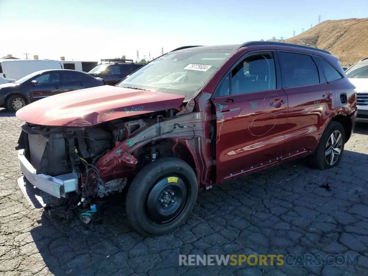 1 Photograph of a damaged car 5XYRL4LC6PG239875 KIA SORENTO 2023