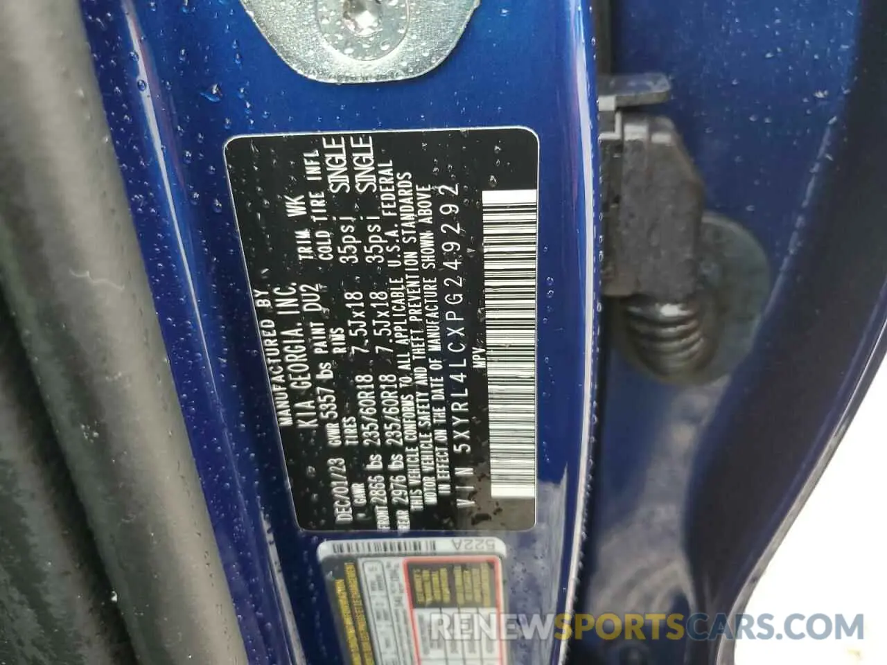 13 Photograph of a damaged car 5XYRL4LCXPG249292 KIA SORENTO 2023