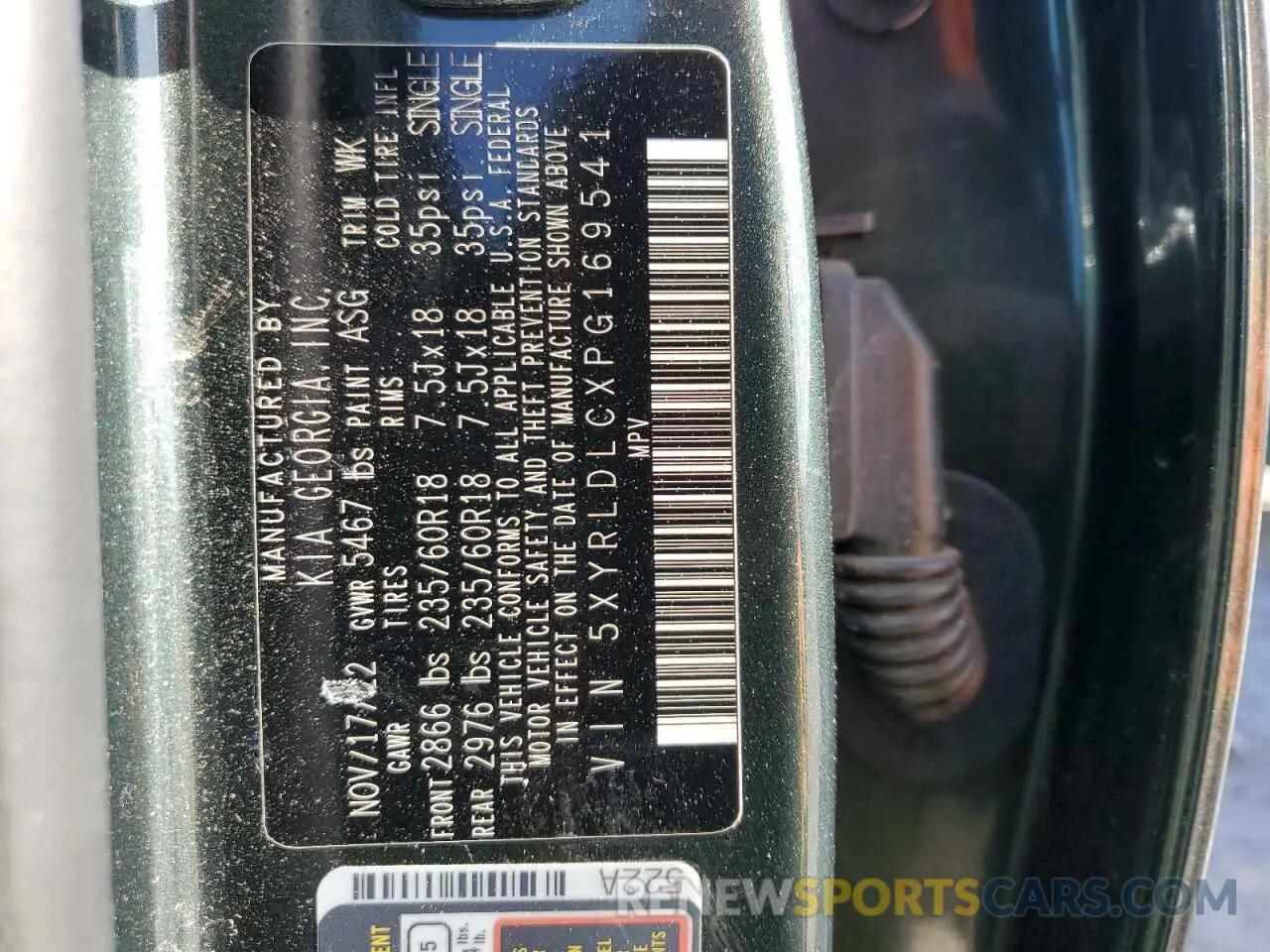 14 Photograph of a damaged car 5XYRLDLCXPG169541 KIA SORENTO 2023