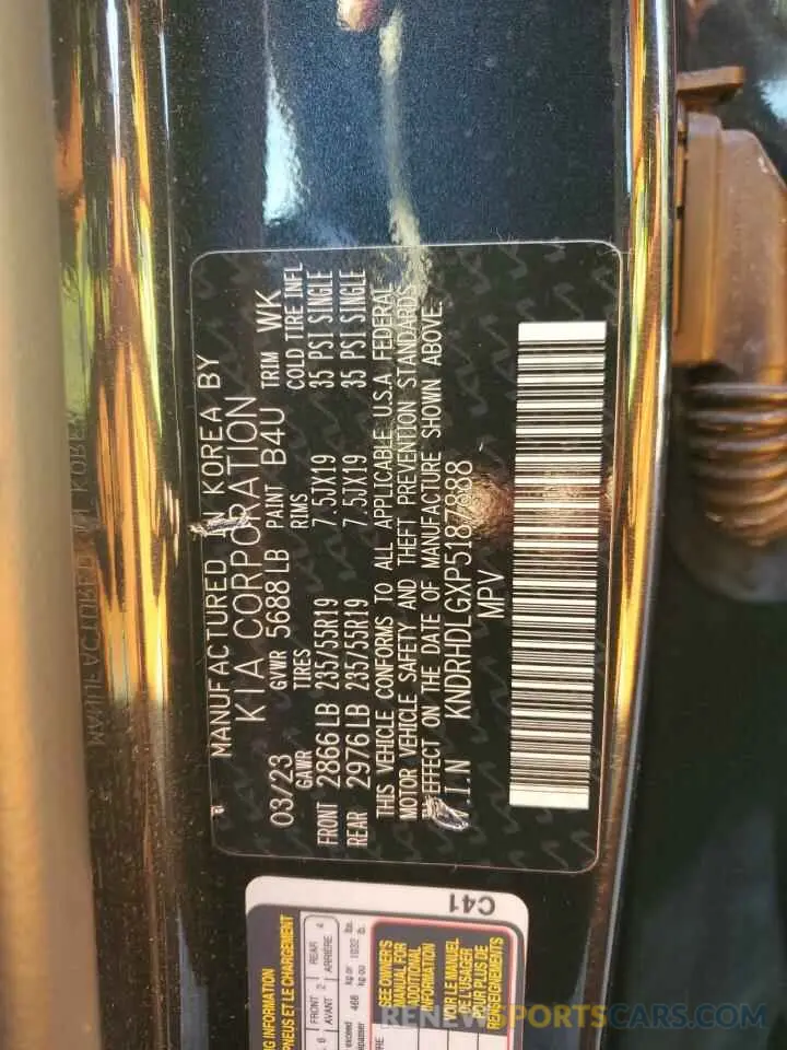 13 Photograph of a damaged car KNDRHDLGXP5187888 KIA SORENTO 2023