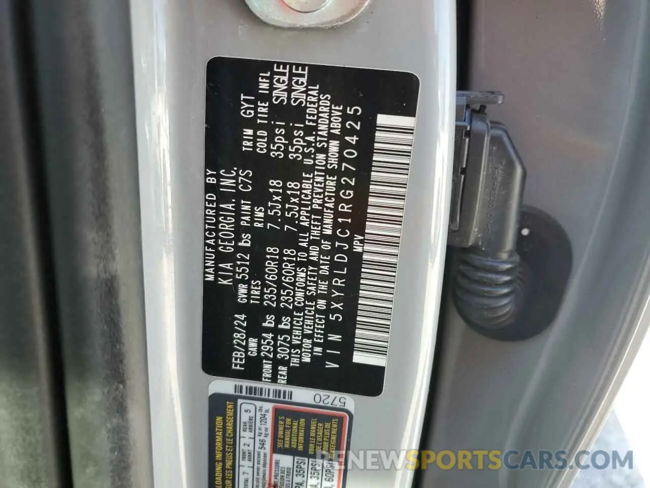 13 Photograph of a damaged car 5XYRLDJC1RG270425 KIA SORENTO 2024