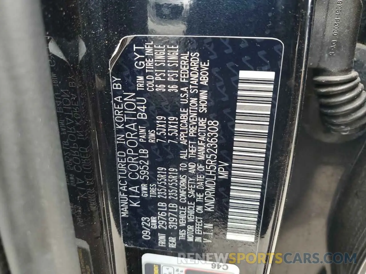 13 Photograph of a damaged car KNDRMDLH5R5236308 KIA SORENTO 2024