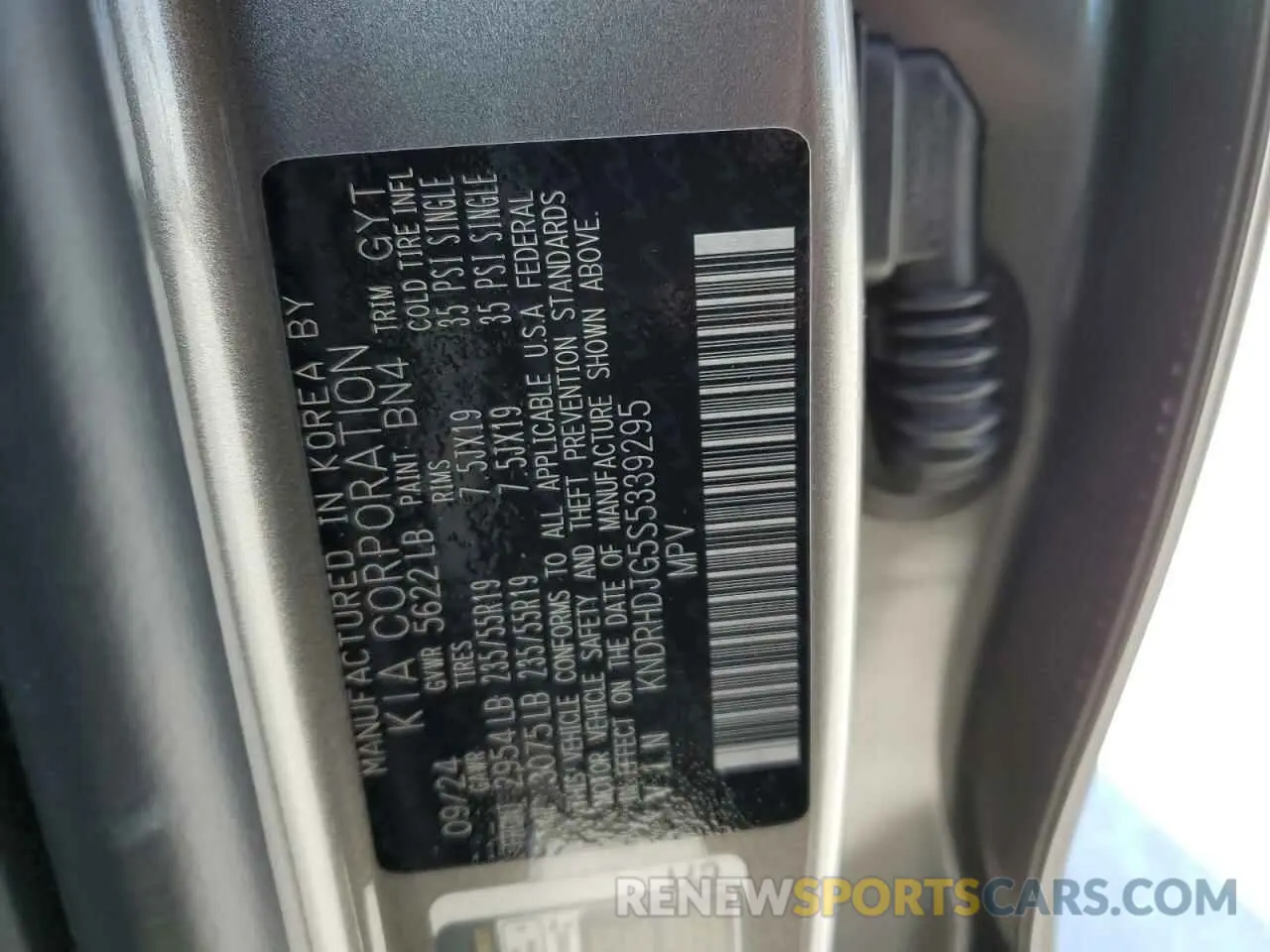 14 Photograph of a damaged car KNDRHDJG5S5339295 KIA SORENTO 2025