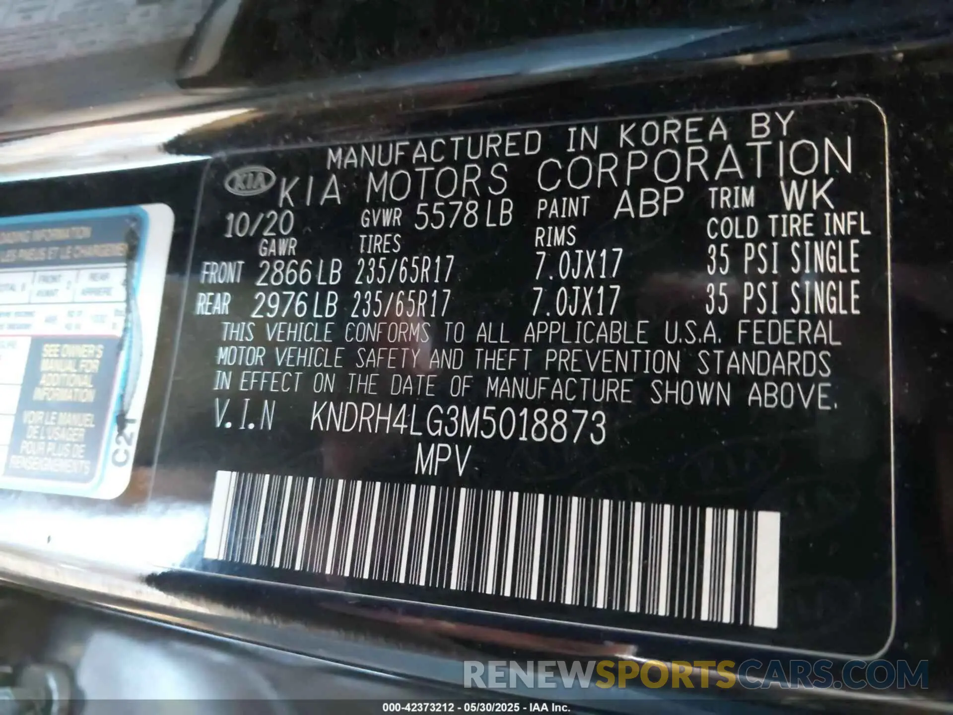 9 Photograph of a damaged car KNDRH4LG3M5018873 KIA SORENTO HYBRID 2021