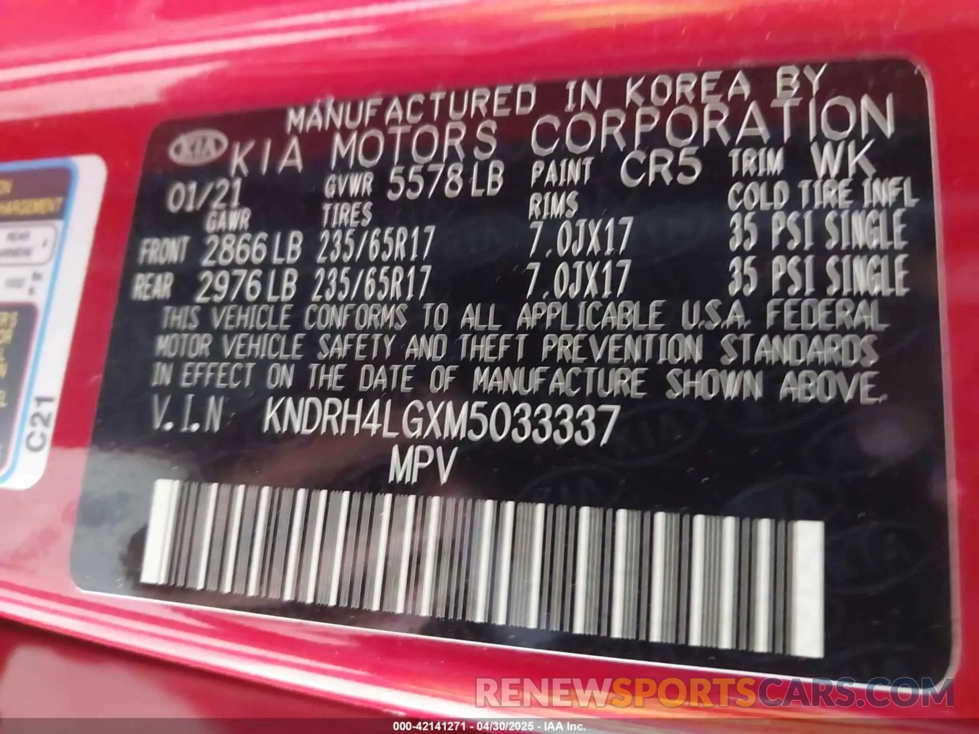 9 Photograph of a damaged car KNDRH4LGXM5033337 KIA SORENTO HYBRID 2021