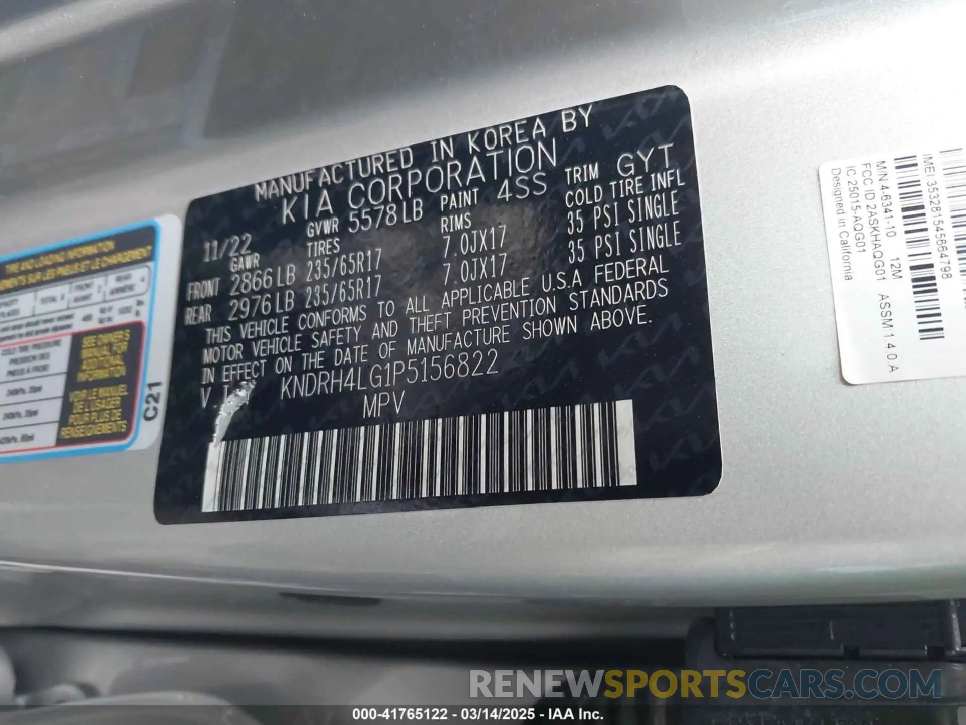 9 Photograph of a damaged car KNDRH4LG1P5156822 KIA SORENTO HYBRID 2023